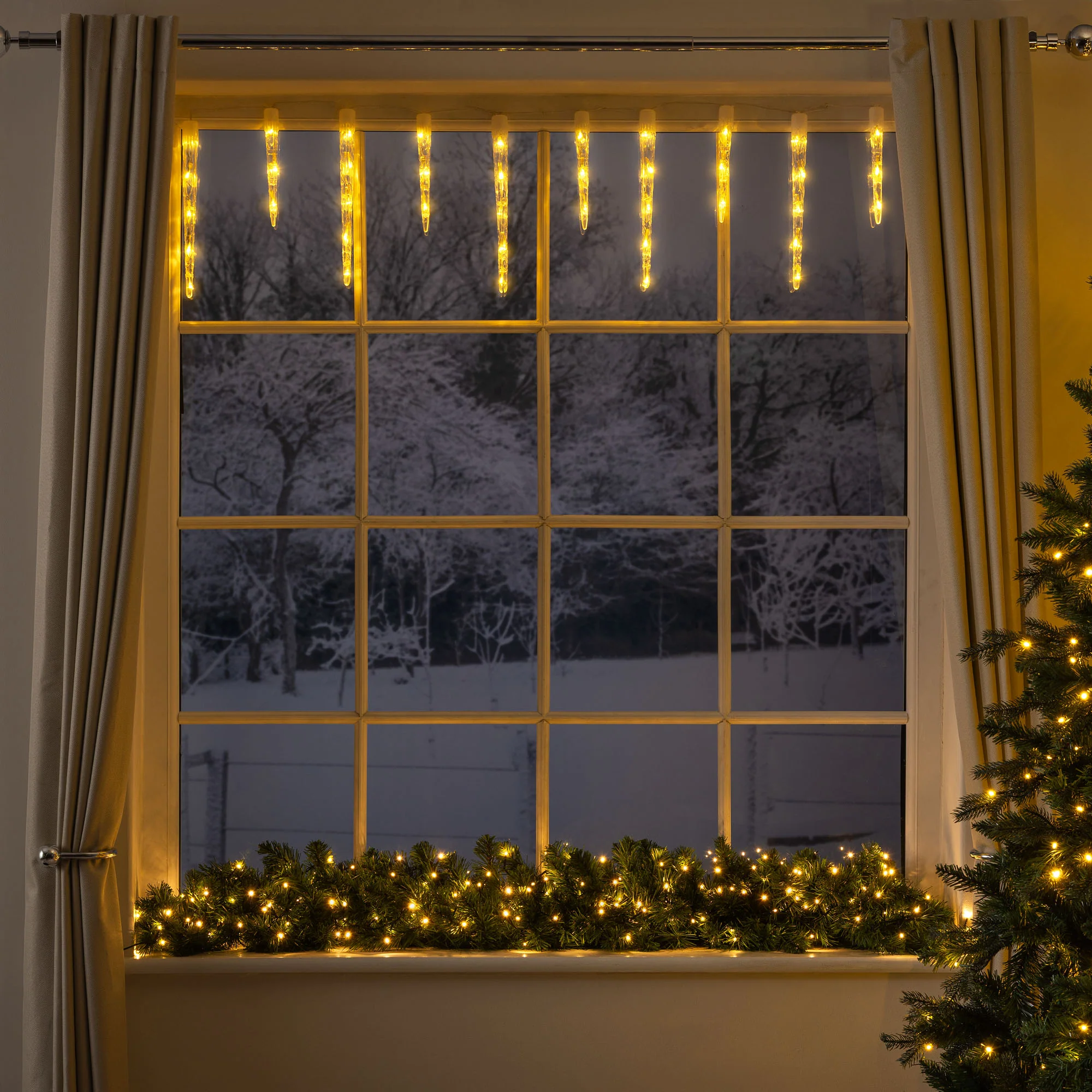 10 Battery Operated Icicle Lights - Image 5