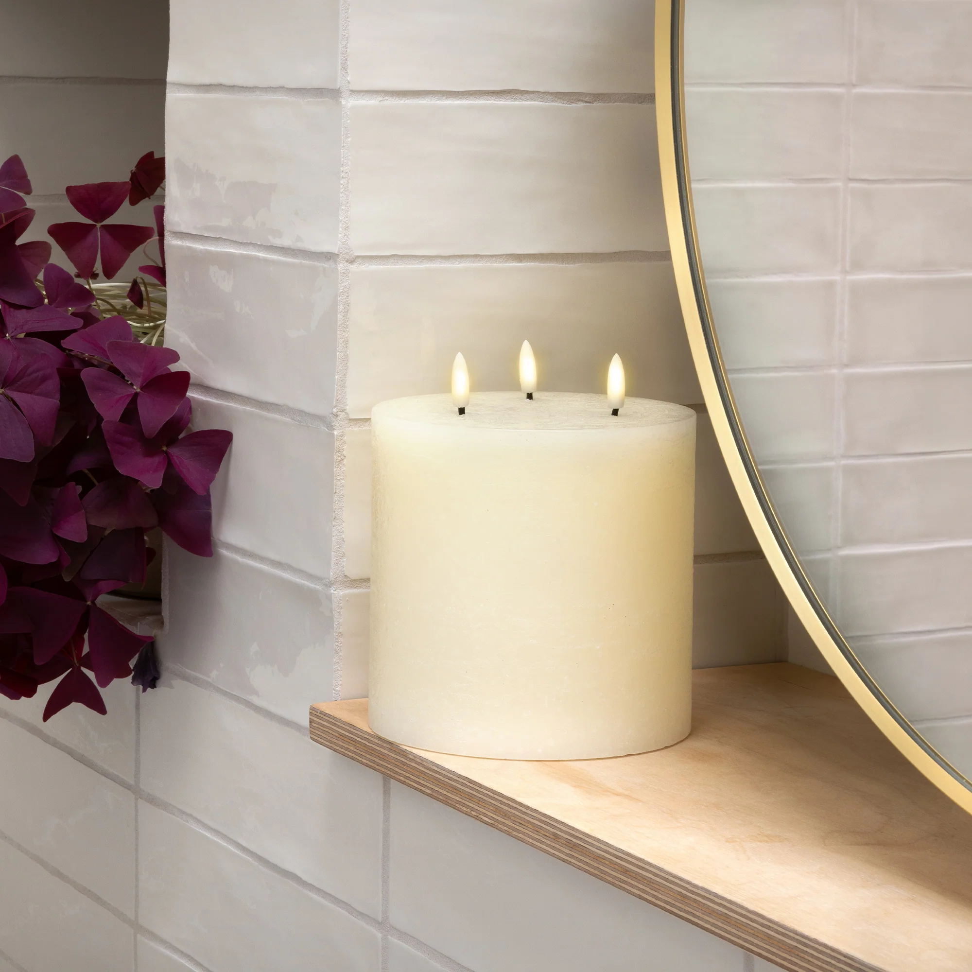 3 Wick Flameless LED Candle with Remote - Image 2