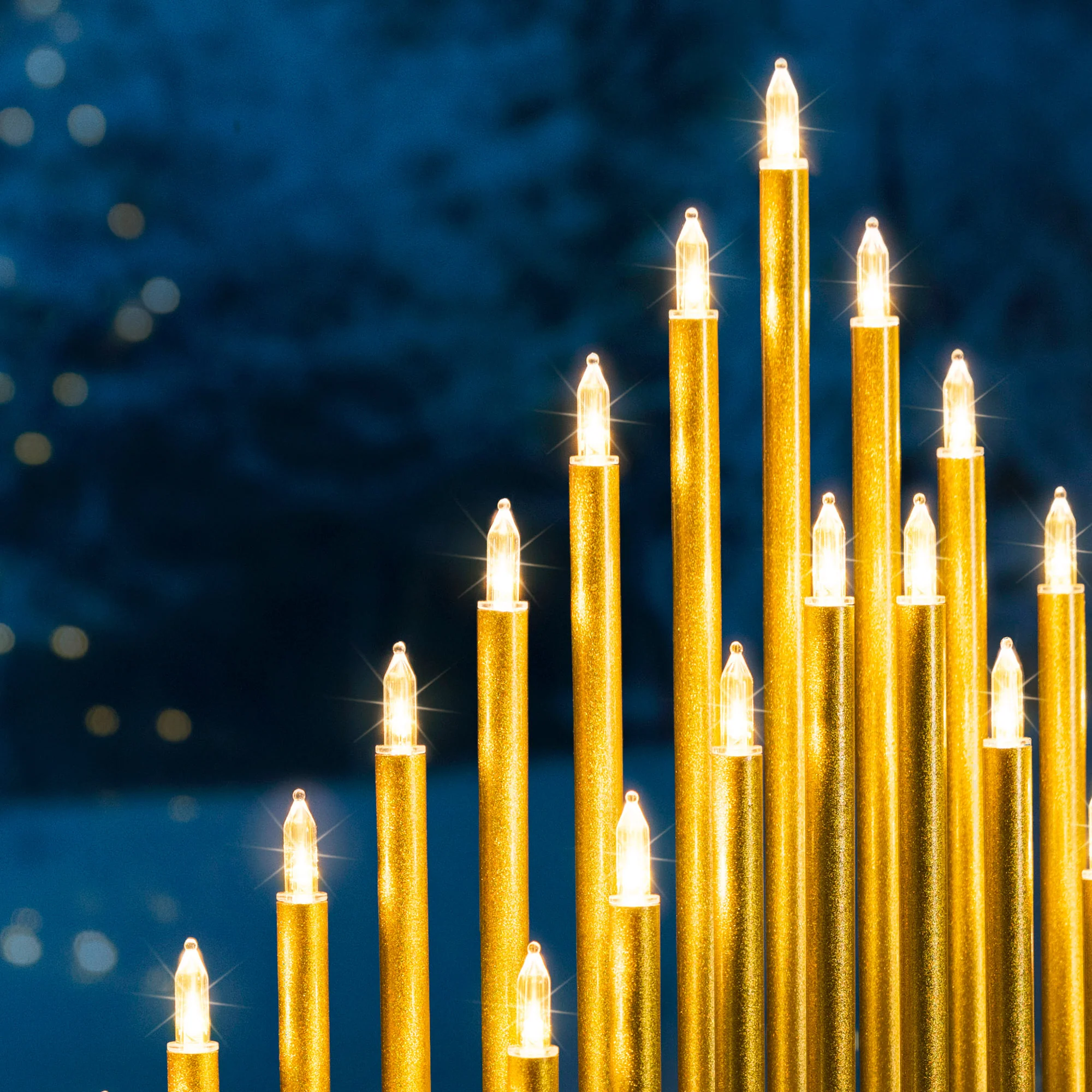 33 Light Gold Candle Bridge Tower - Image 3