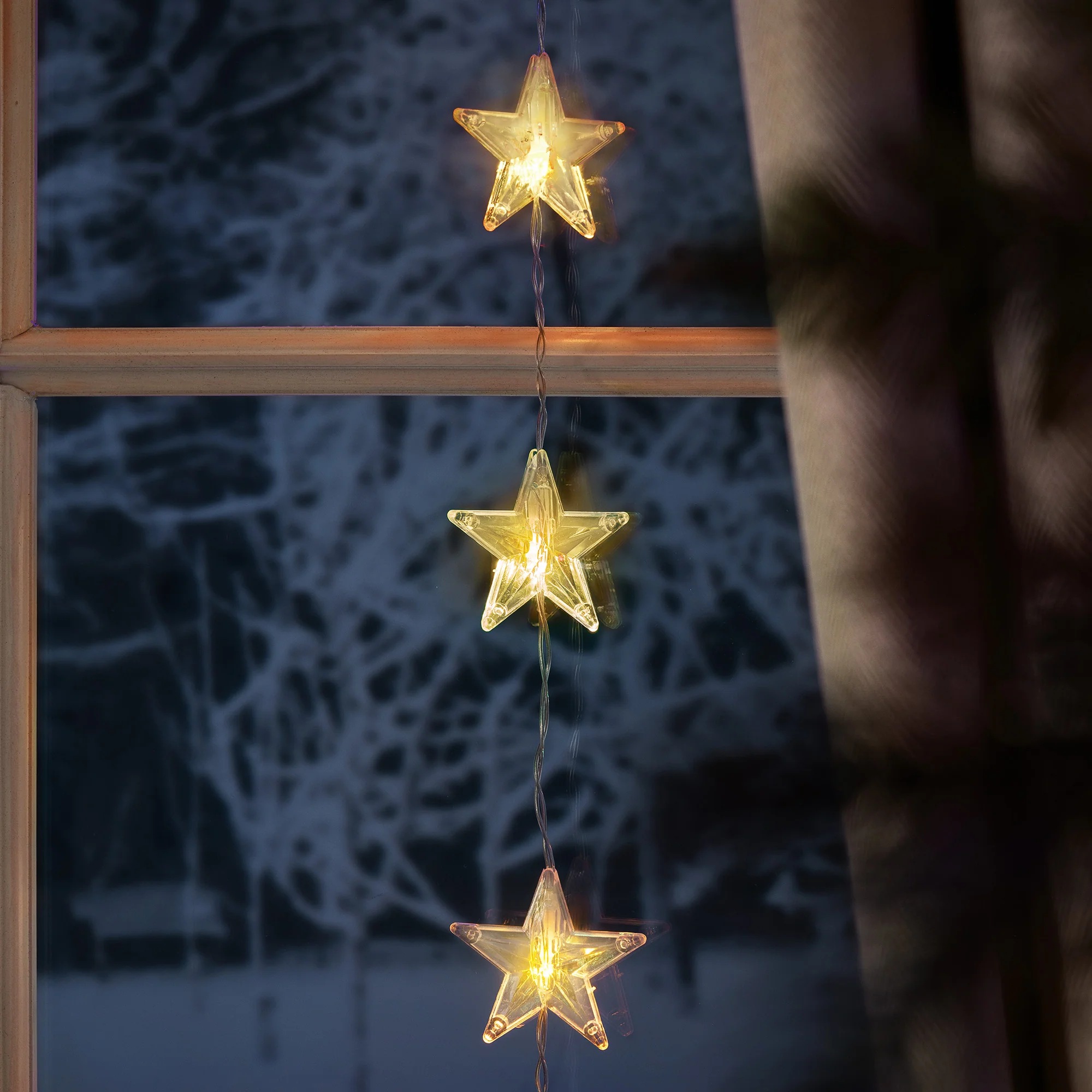 40 LED Star Christmas Curtain Lights - Image 7