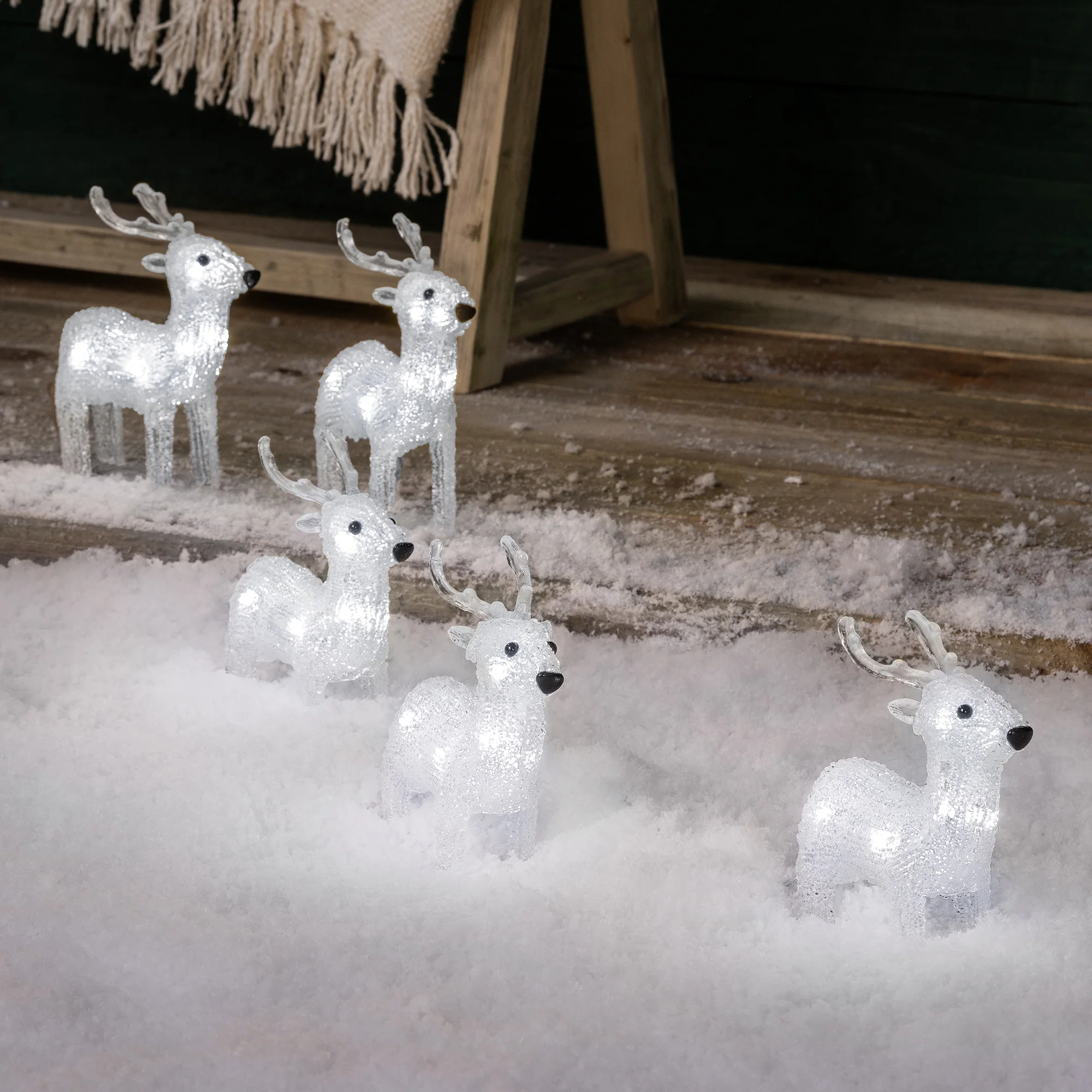 Set of 5 Acrylic Reindeer Lights - Image 3