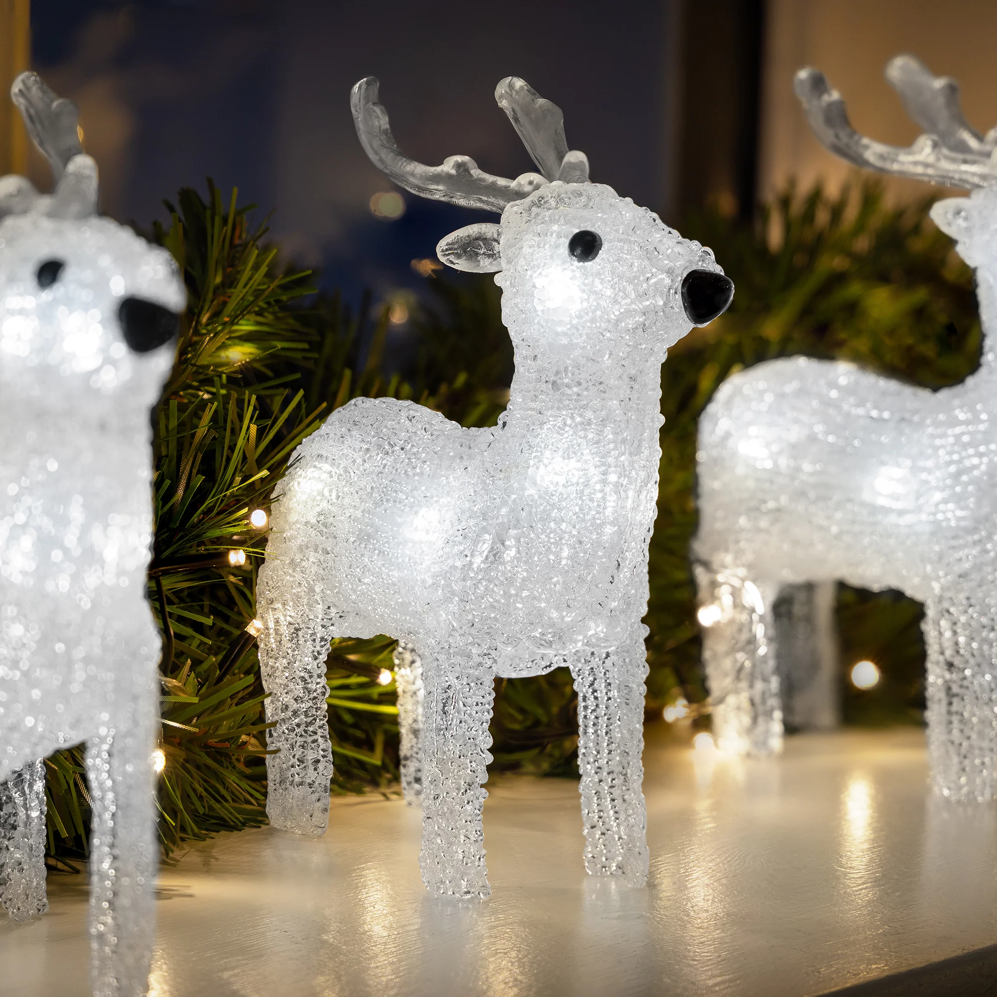 Set of 5 Acrylic Reindeer Lights - Image 4
