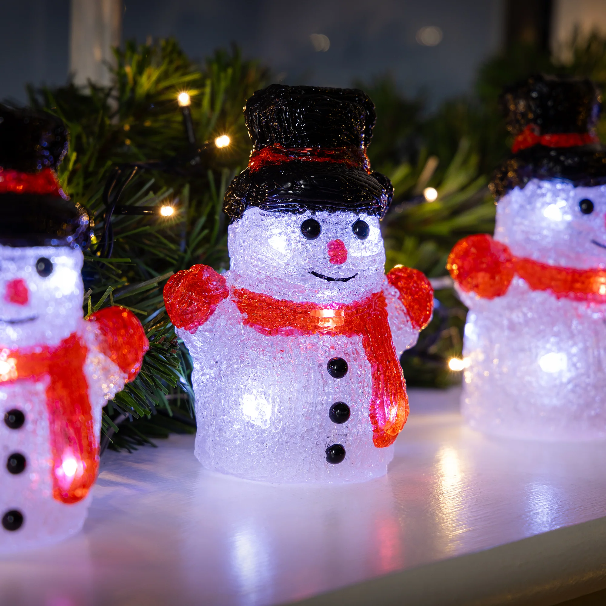 Set of 5 Acrylic Snowman Lights - Image 4