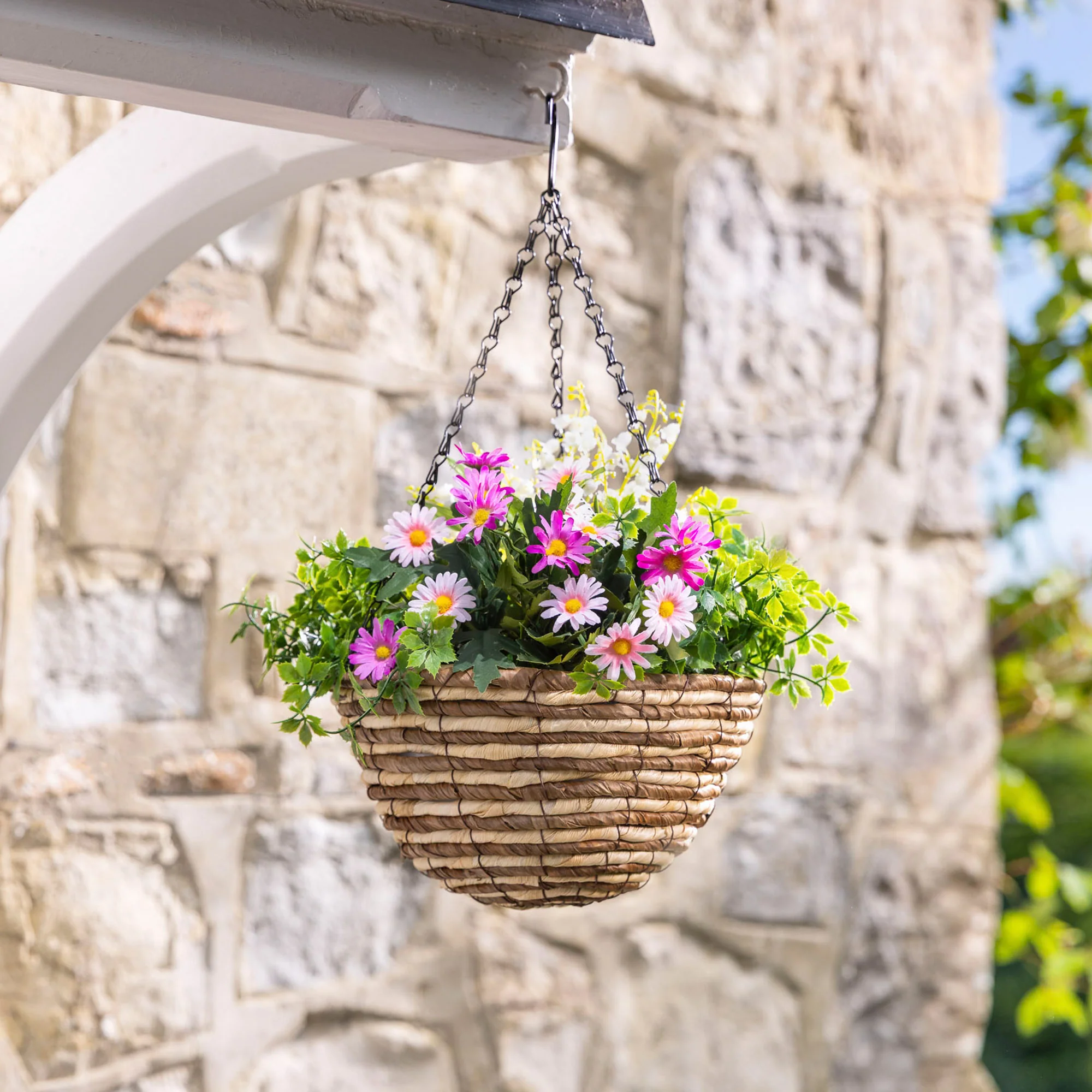 Artificial Daisy Hanging Basket - Image 5