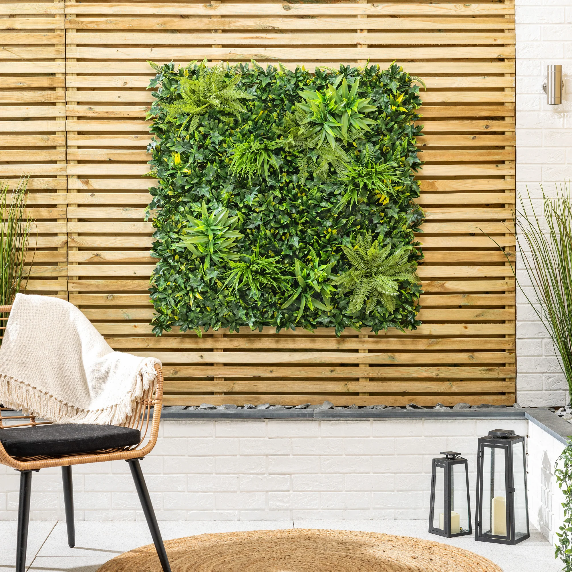 Artificial Evergreen Living Wall Panels – 1m x 1m - Image 3