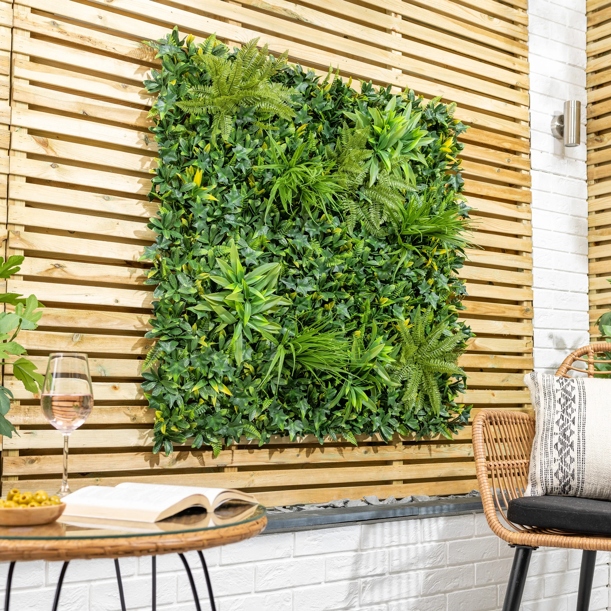 Artificial Evergreen Living Wall Panels – 1m x 1m - Image 4