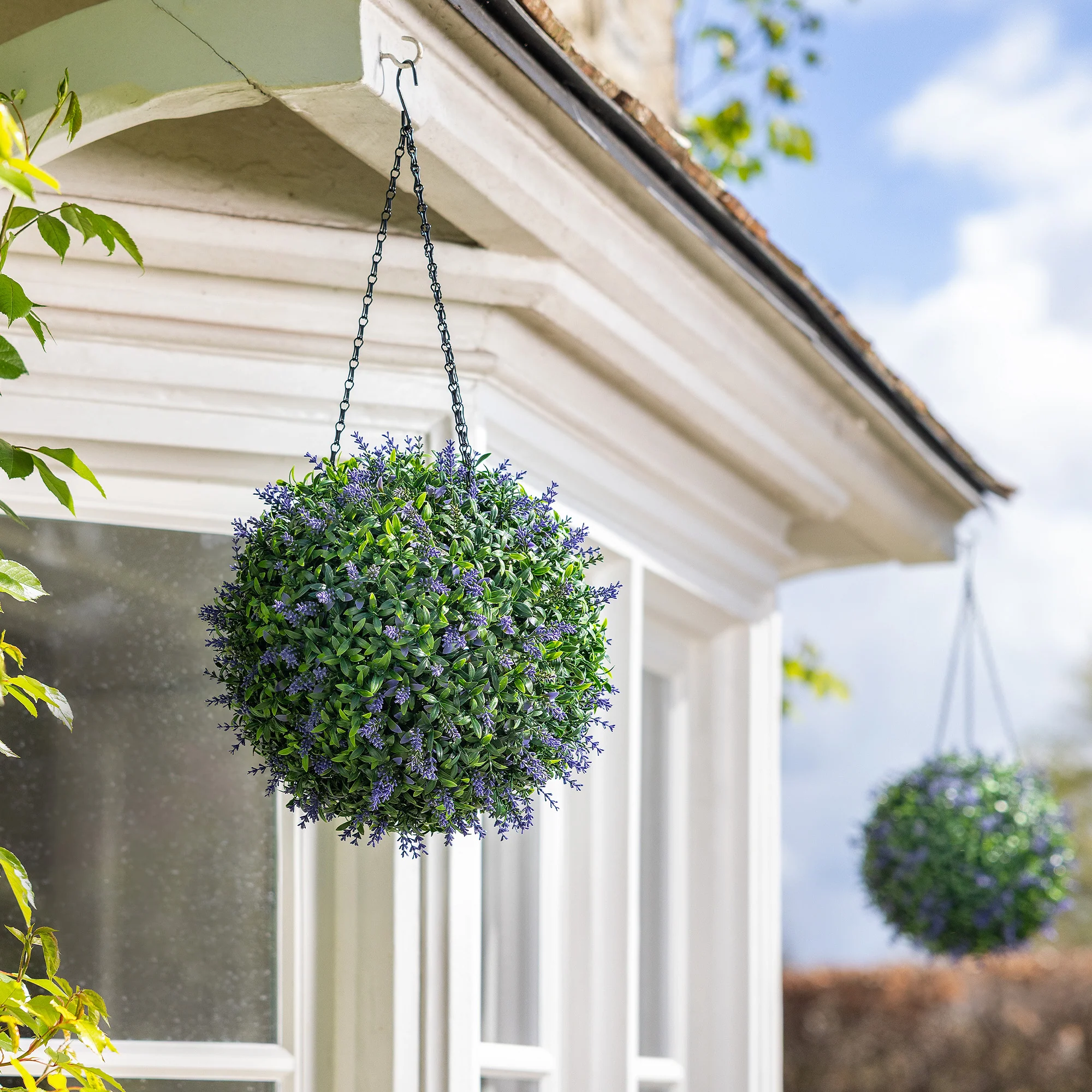 Artificial Lavender Topiary Balls – 2 Pack