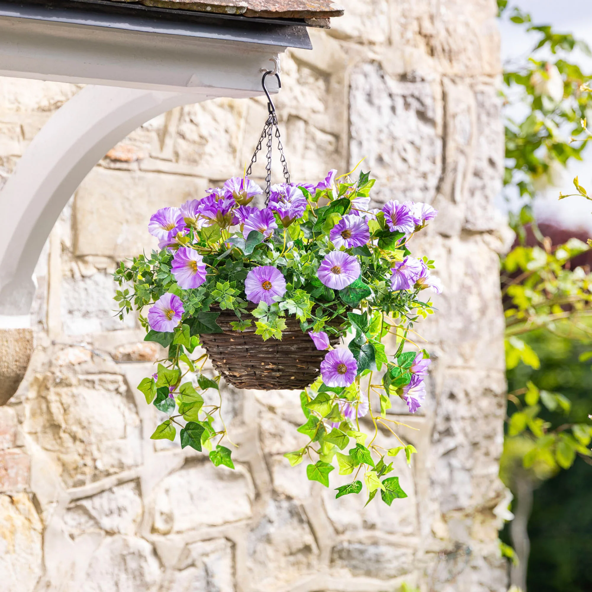 Artificial Petunia Hanging Basket - Image 4