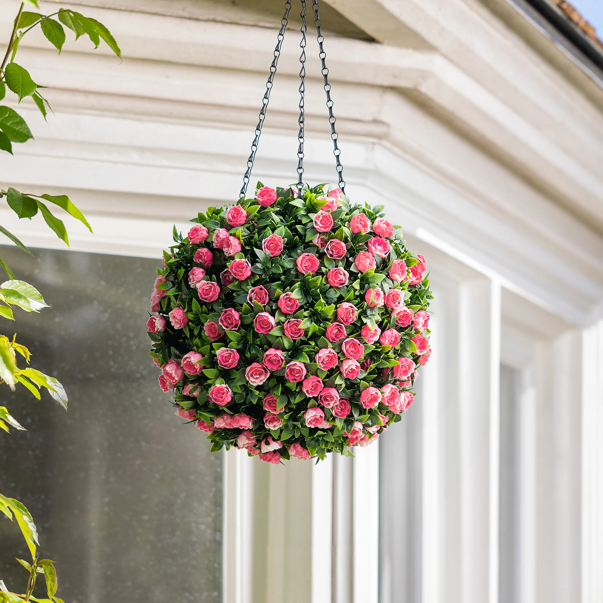 Artificial Rose Topiary Balls – 2 Pack - Image 2