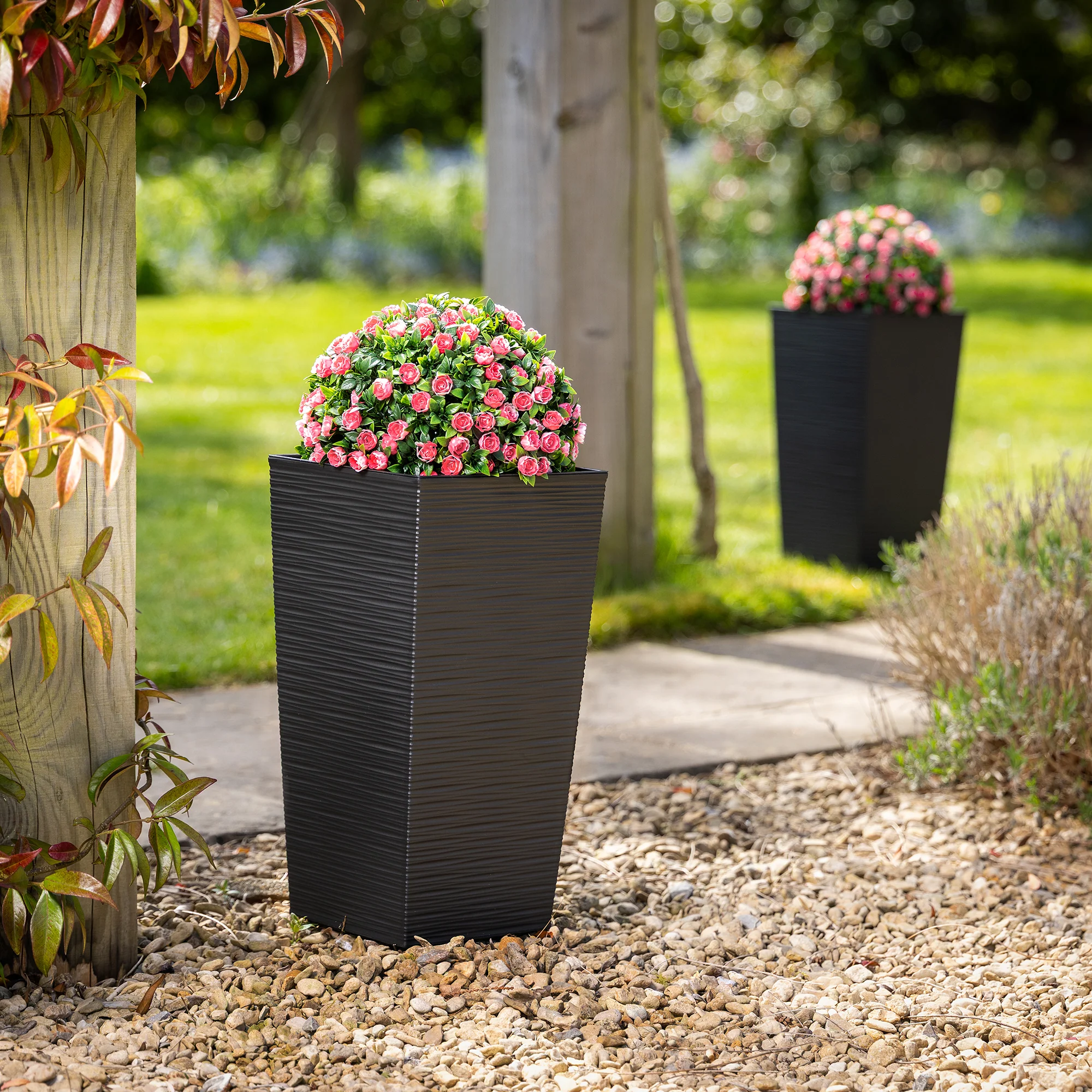 Artificial Rose Topiary Balls – 2 Pack - Image 3