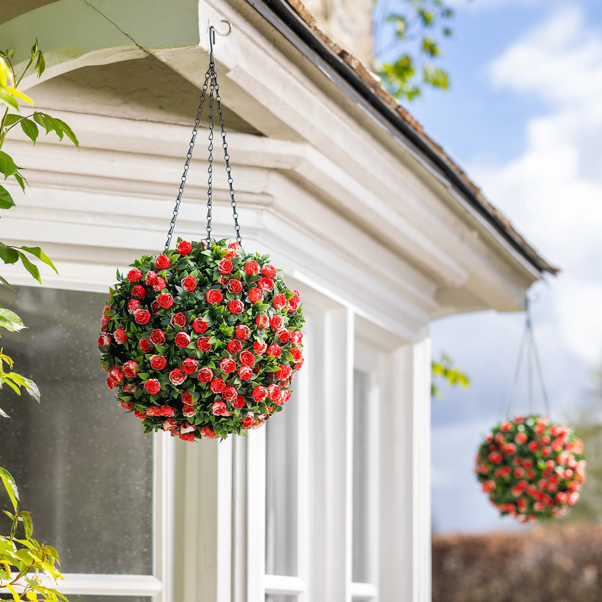 Artificial Rose Topiary Balls – 2 Pack - Image 5
