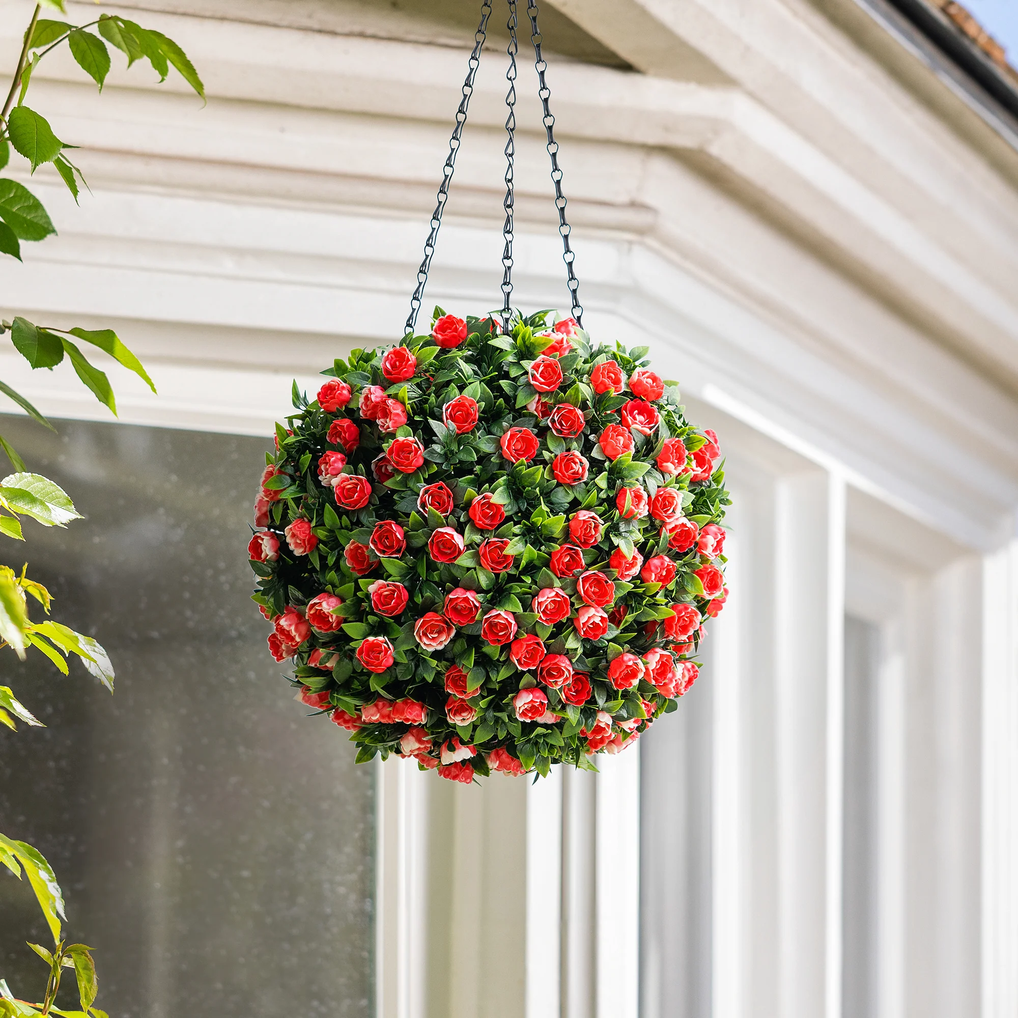 Artificial Rose Topiary Balls – 2 Pack - Image 6