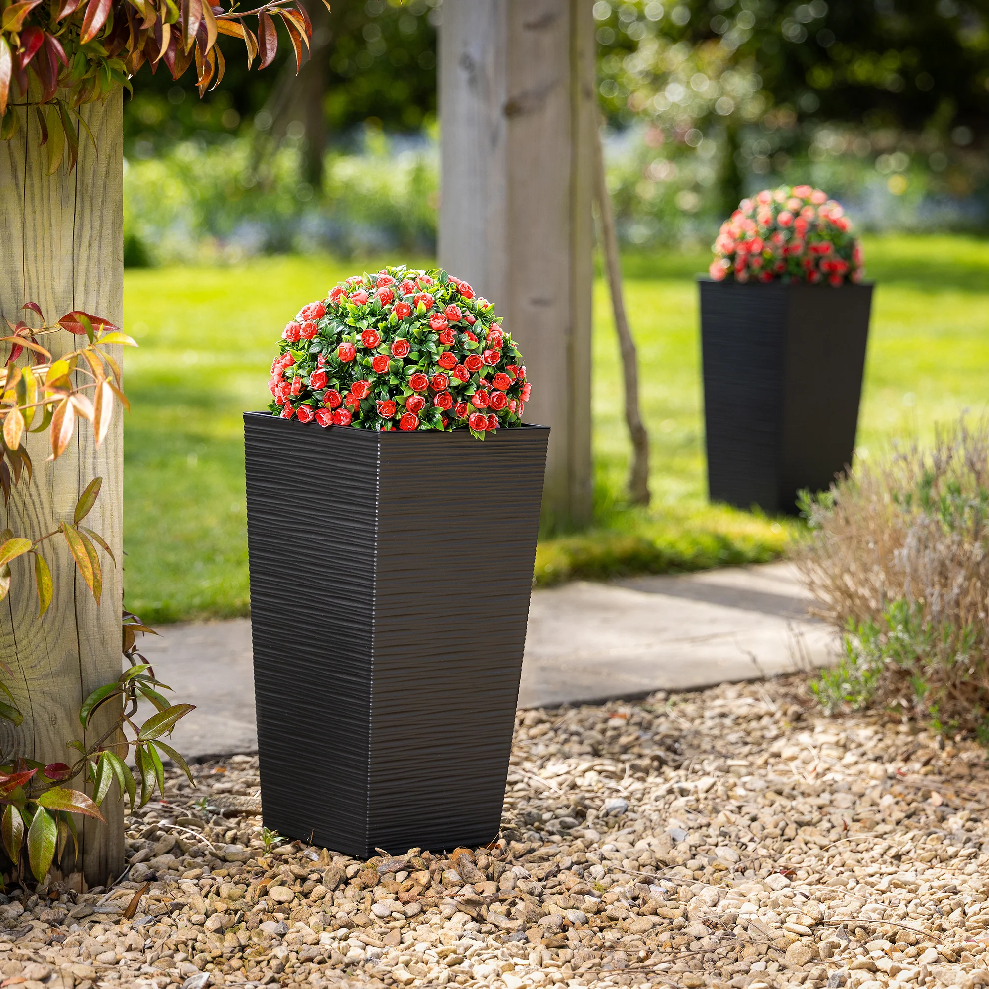 Artificial Rose Topiary Balls – 2 Pack - Image 7