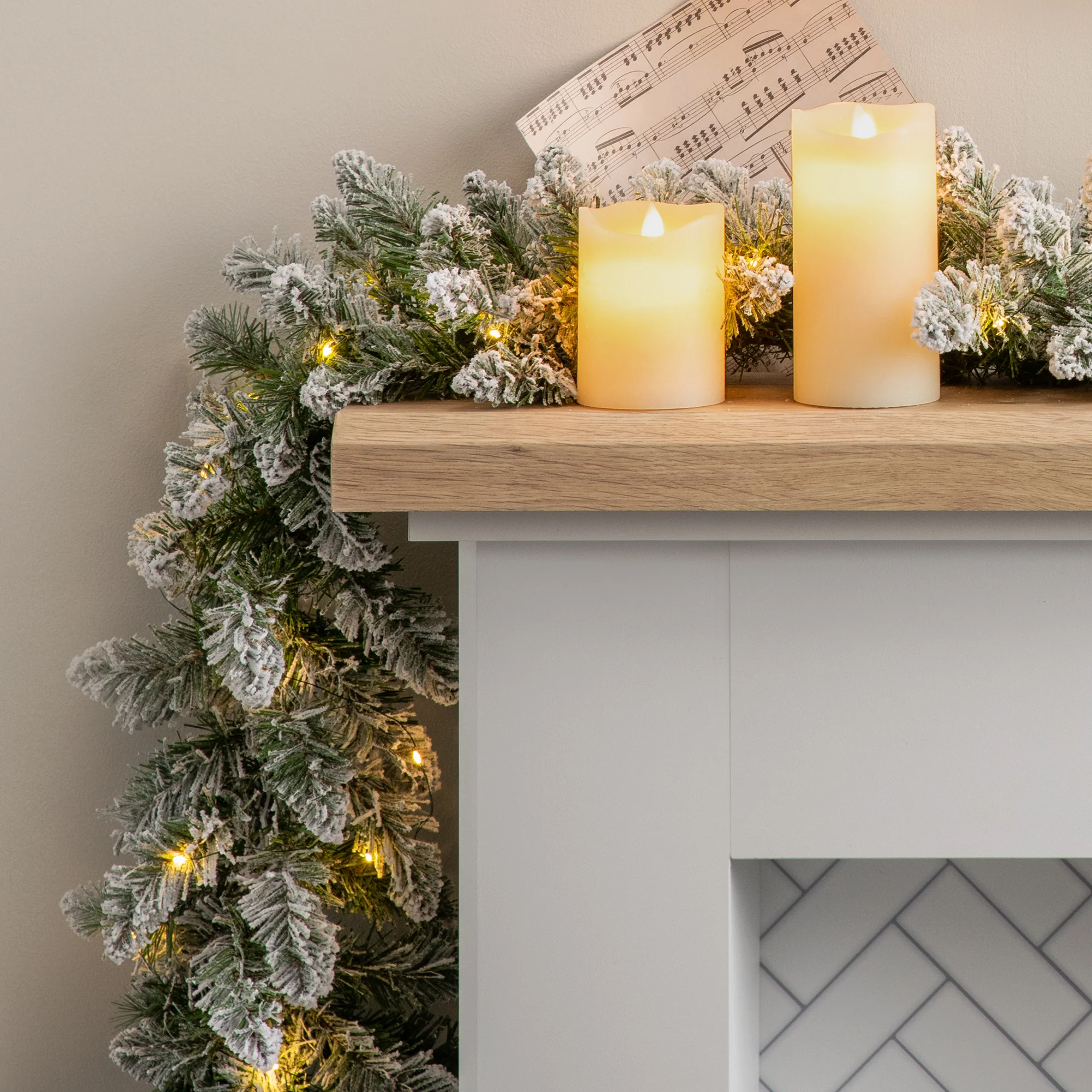 Snow Flocked Christmas Garland - Image 10