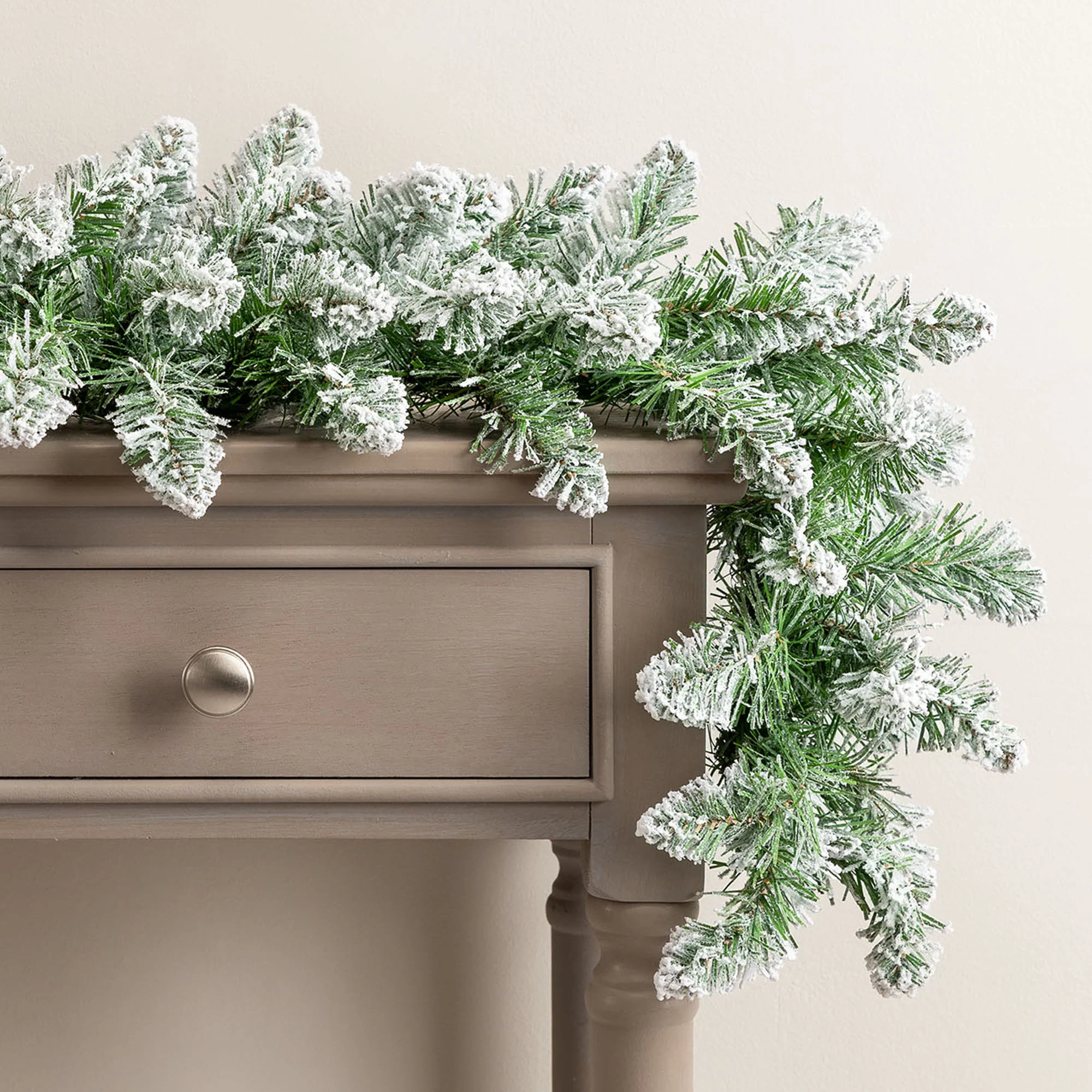 Snow Flocked Christmas Garland - Image 8