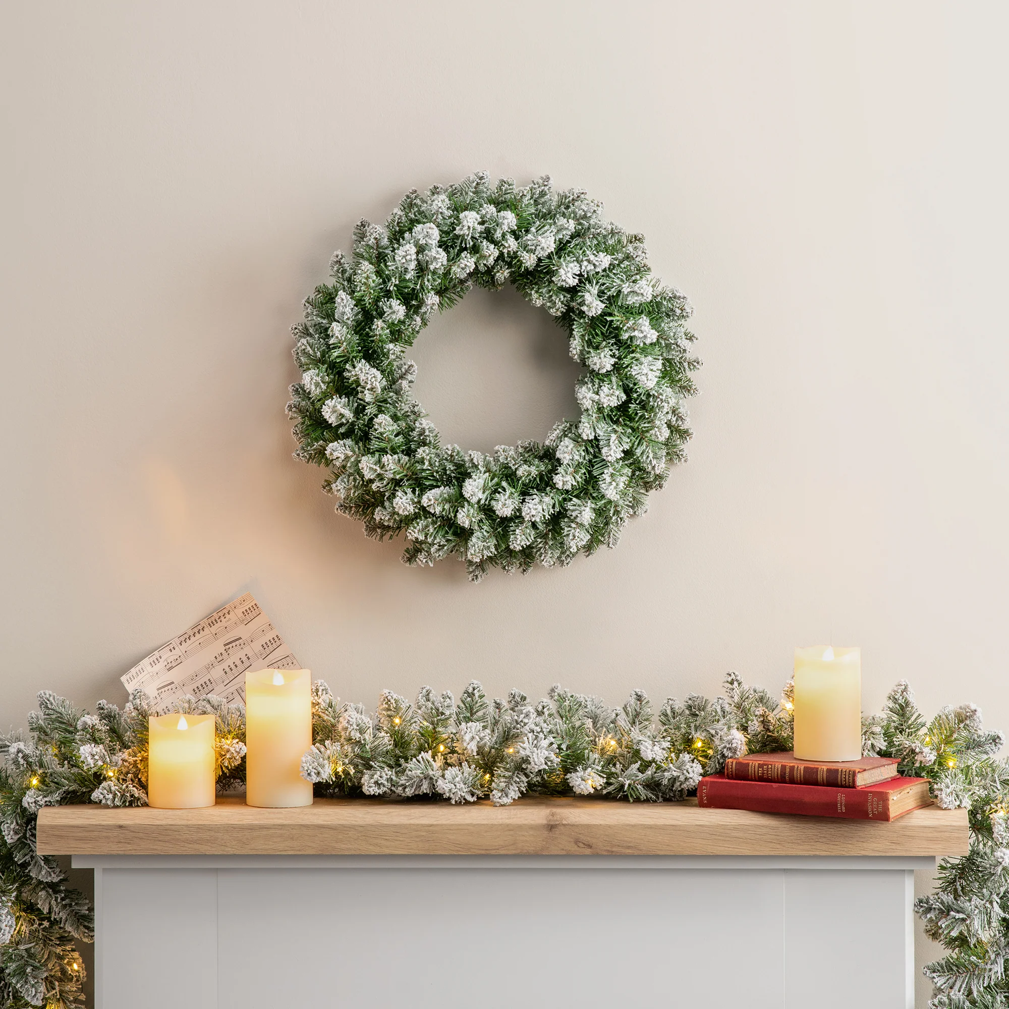 Snow Frosted Christmas Wreath - Image 8