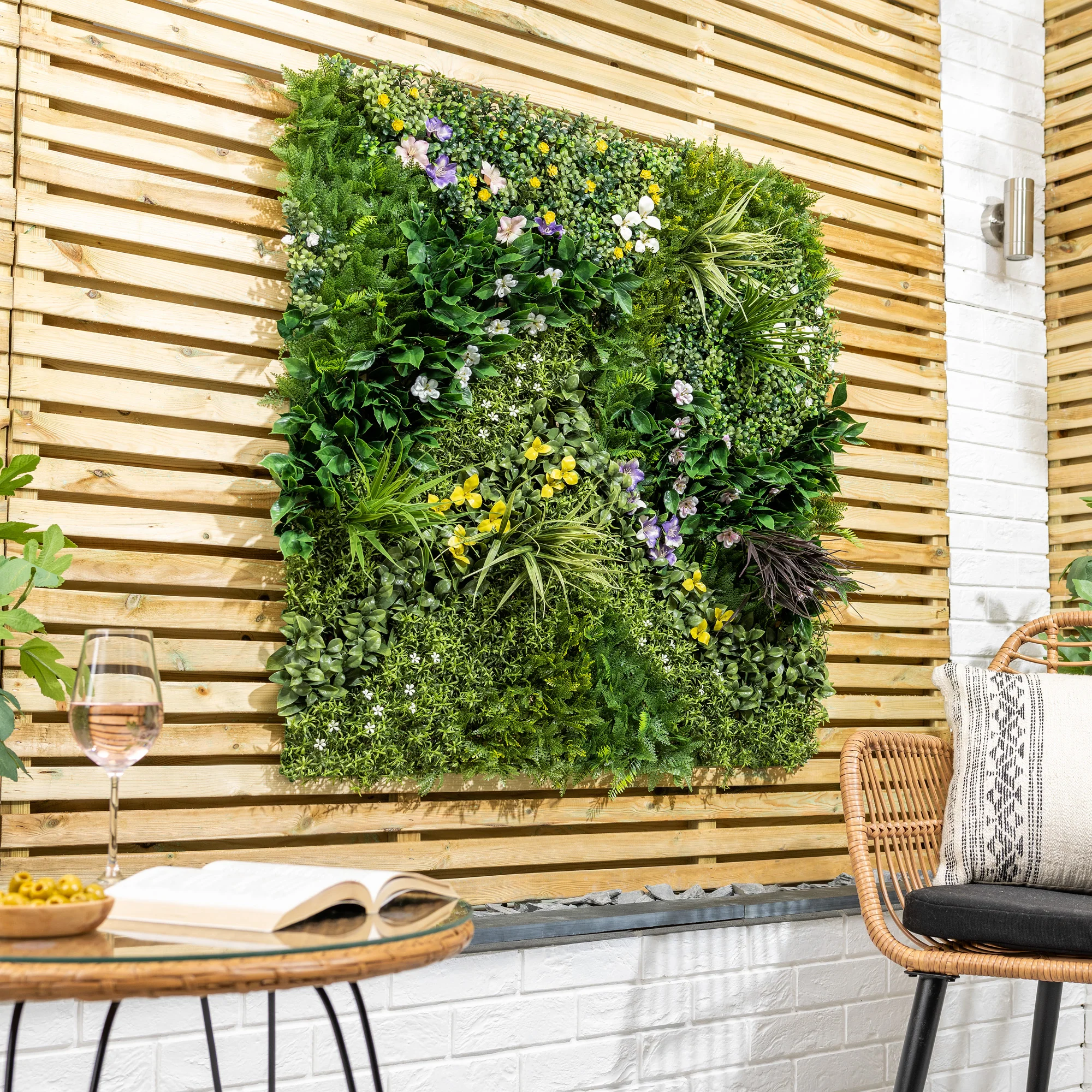 Artificial Spring Bloom Living Wall Panels – 1m x 1m - Image 3