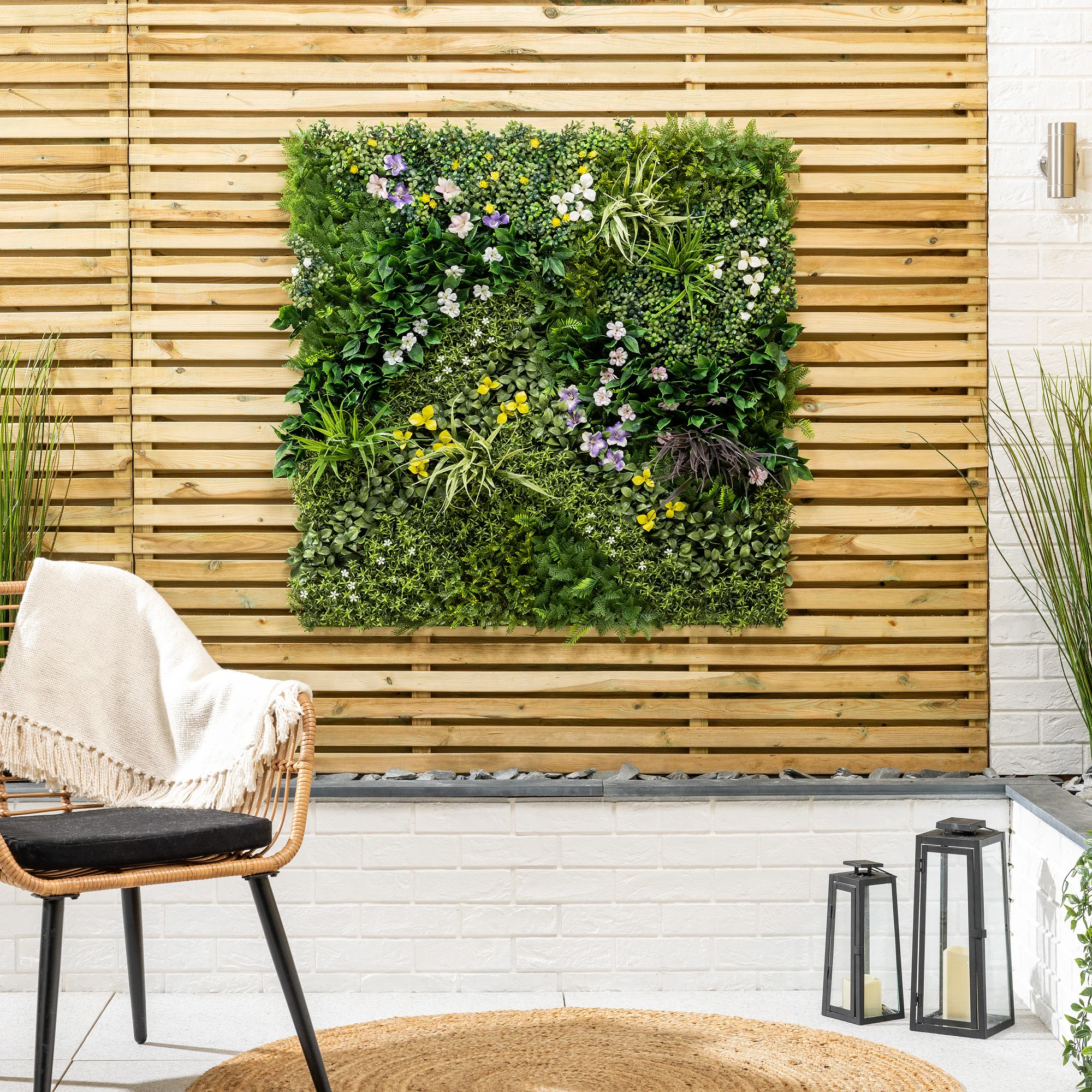 Artificial Spring Bloom Living Wall Panels – 1m x 1m - Image 4