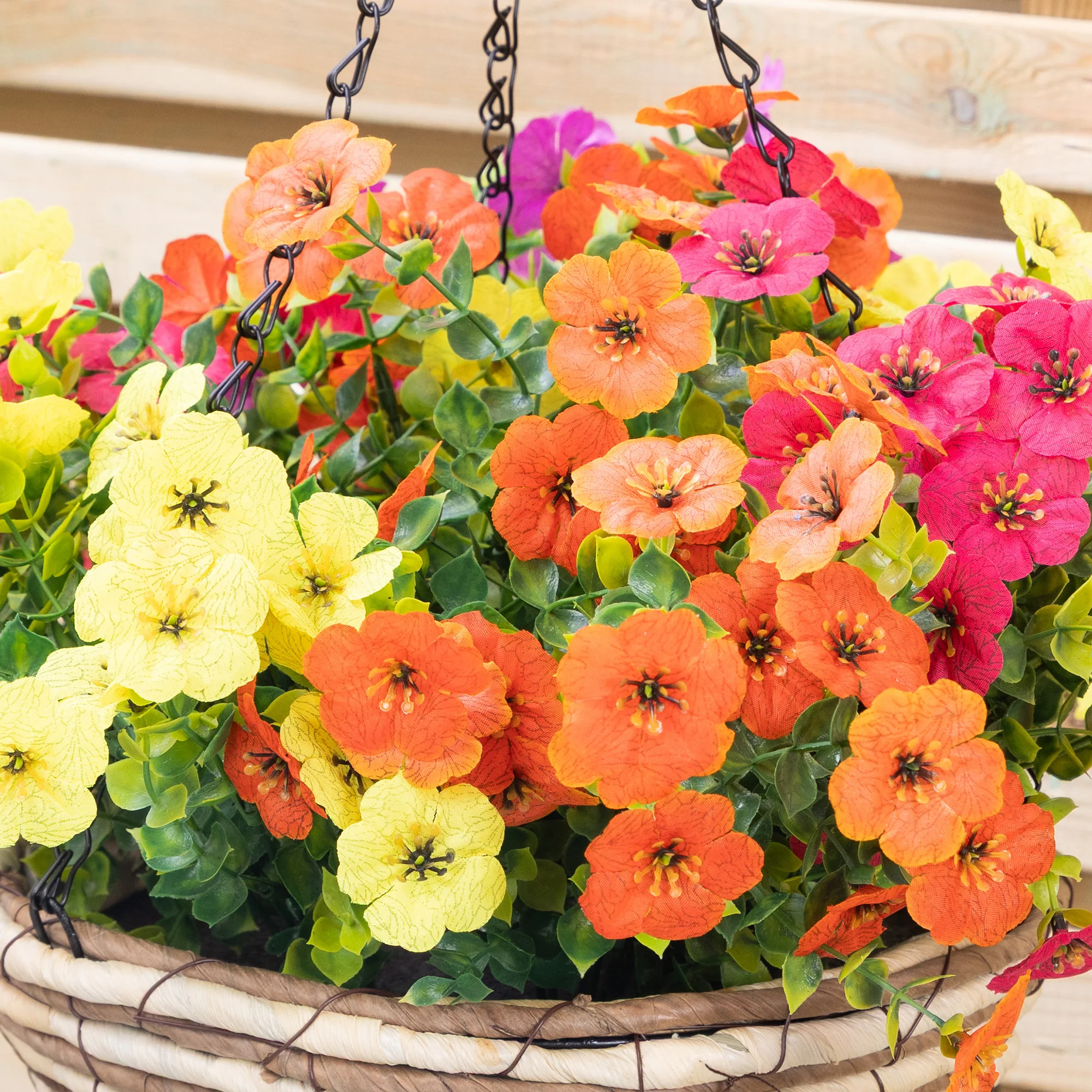 Artificial Sweet Violet Hanging Basket - Image 3