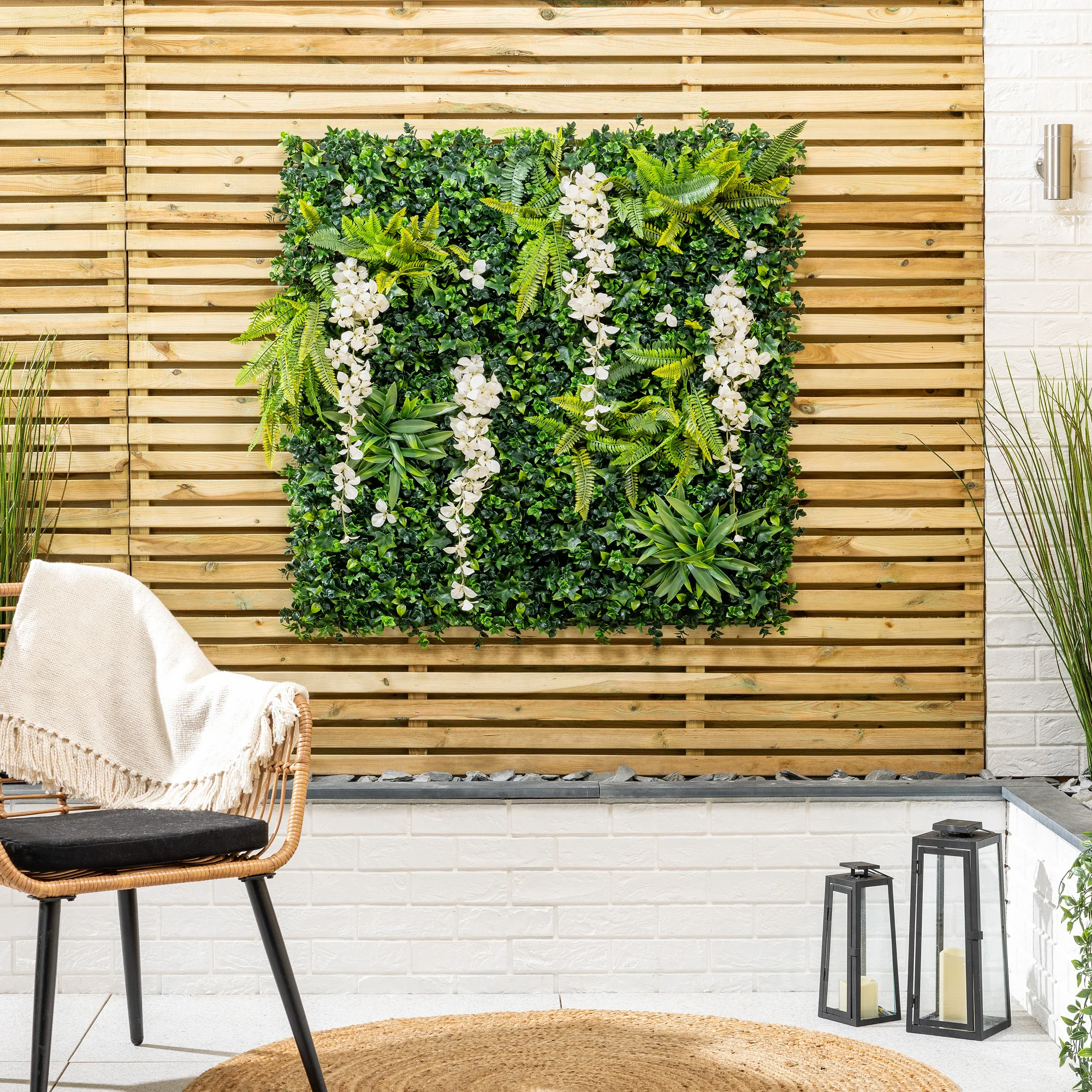 Artificial Wisteria Living Wall Panels – 1m x 1m - Image 4