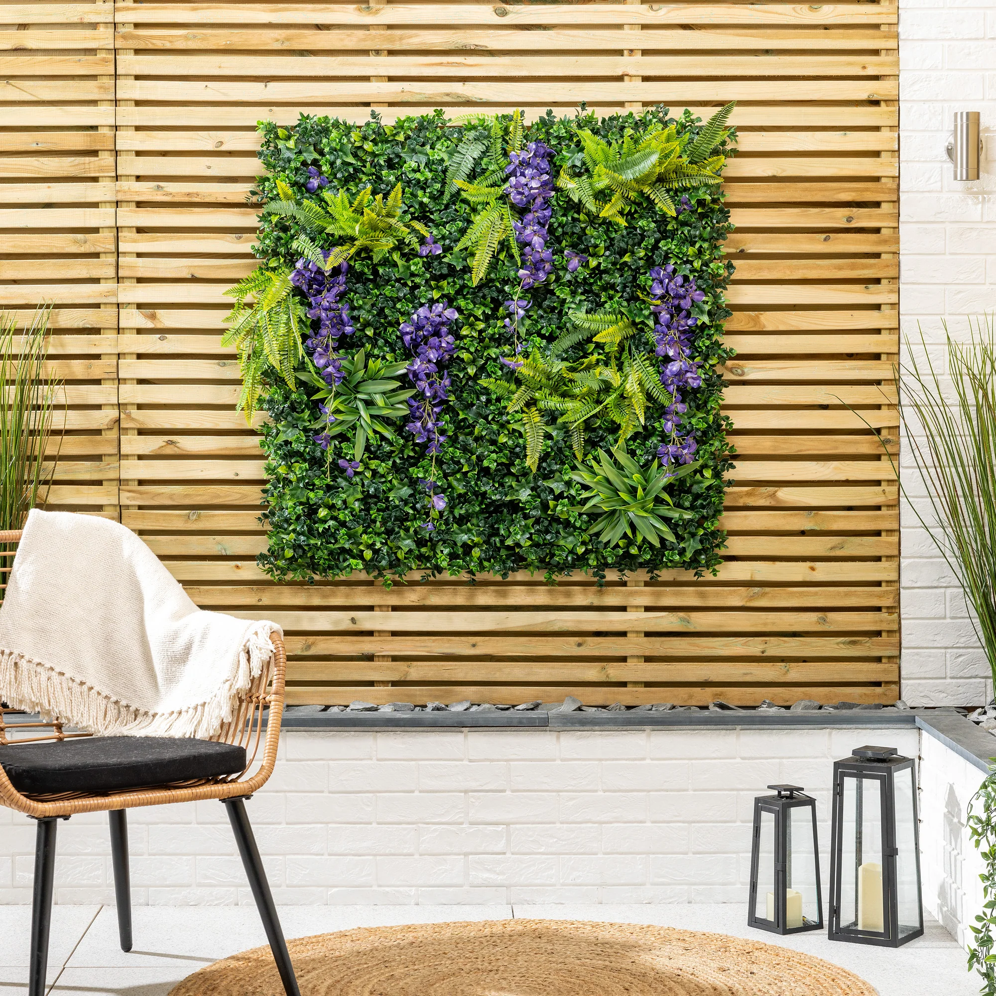 Artificial Wisteria Living Wall Panels – 1m x 1m - Image 8