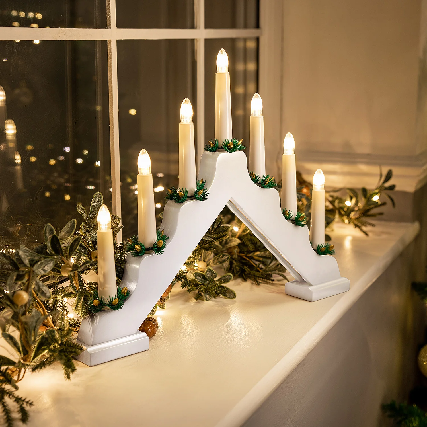 Battery Operated Christmas Candle Bridge - Image 10