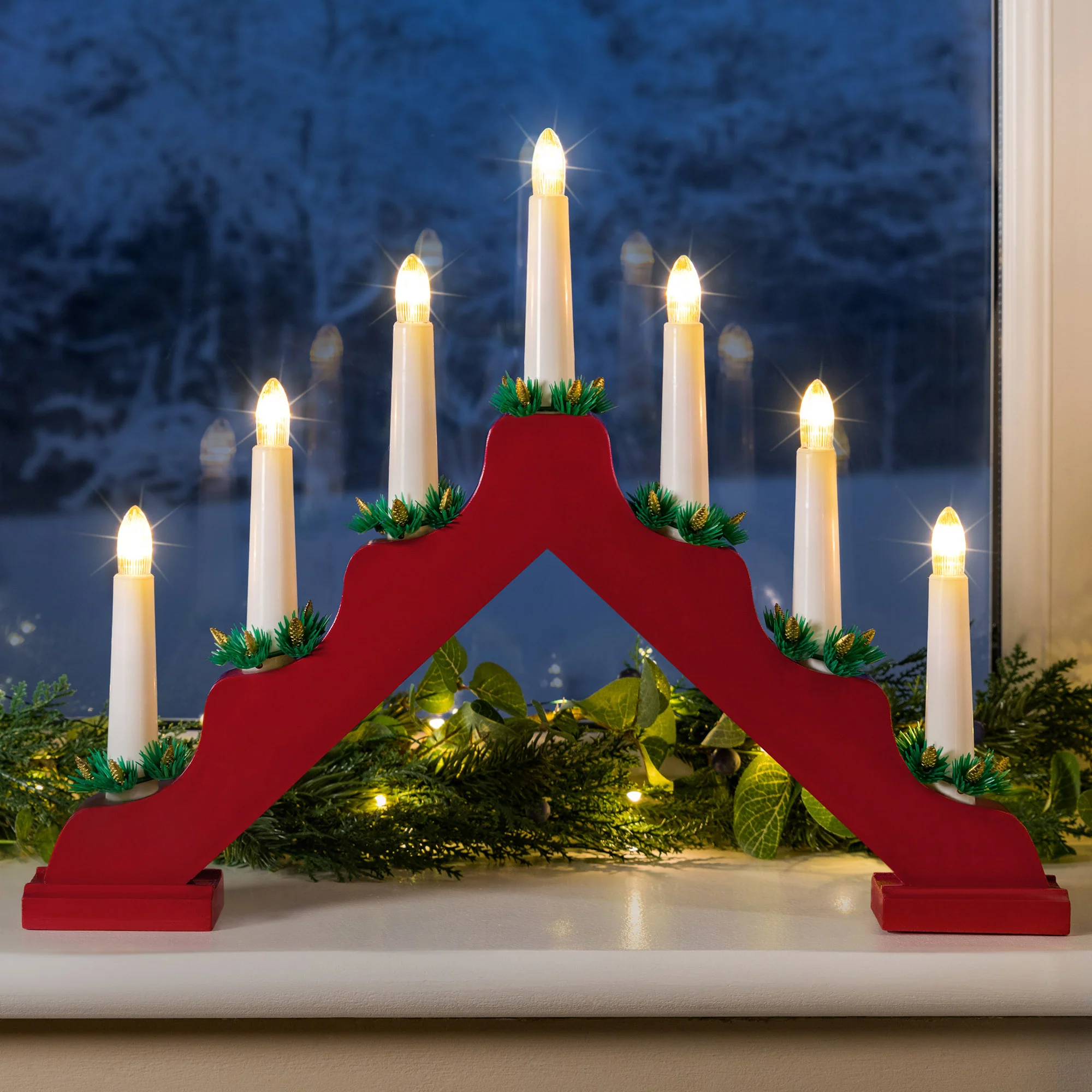 Battery Operated Christmas Candle Bridge - Image 5