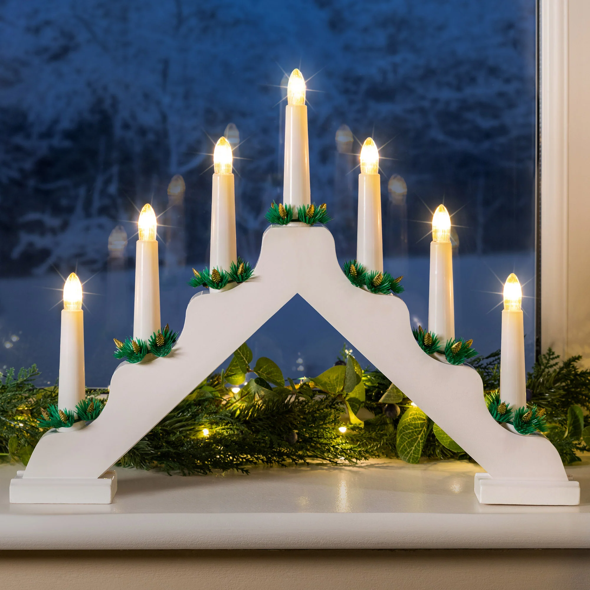Battery Operated Christmas Candle Bridge - Image 9