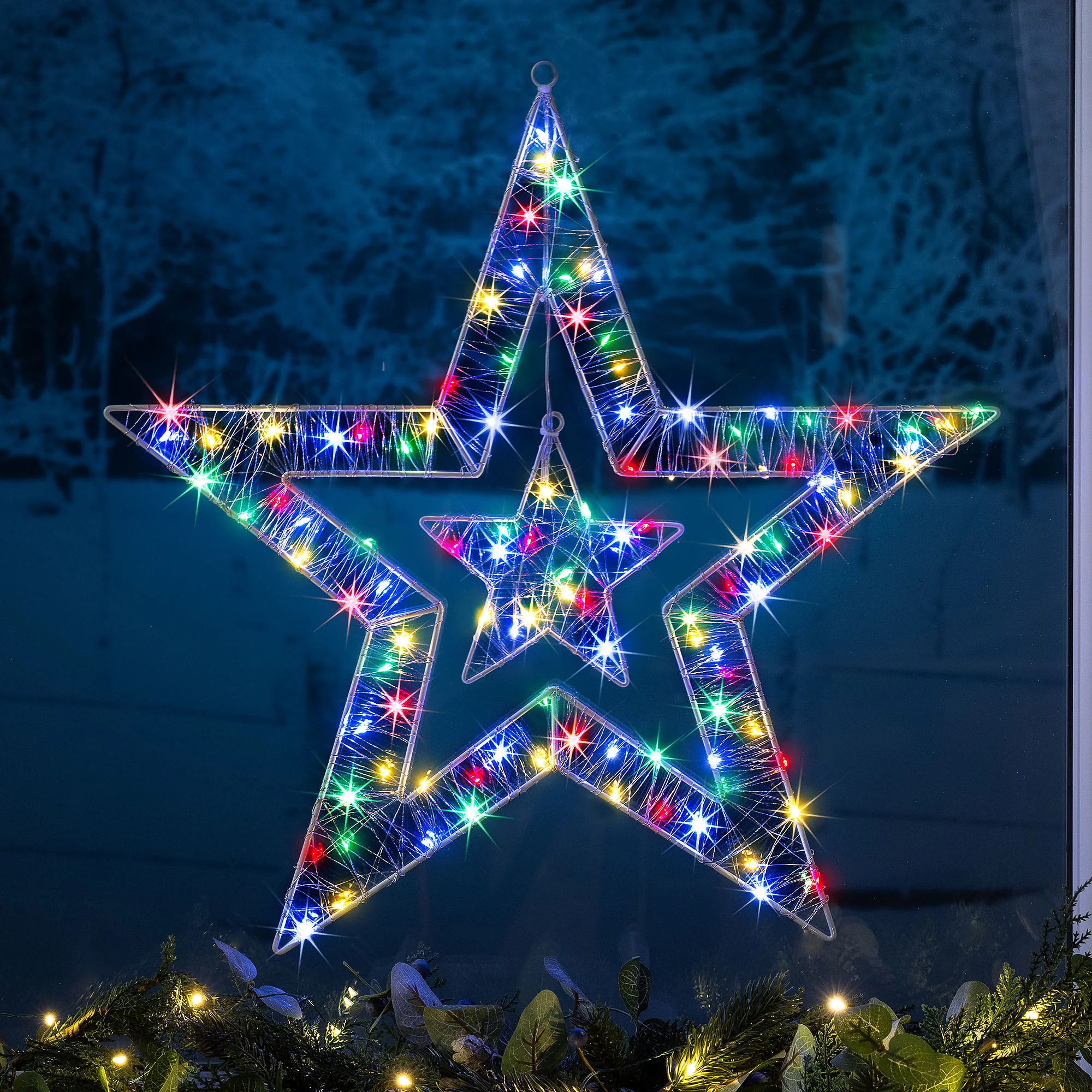 Battery Operated Double Star Light (50cm) - Image 5