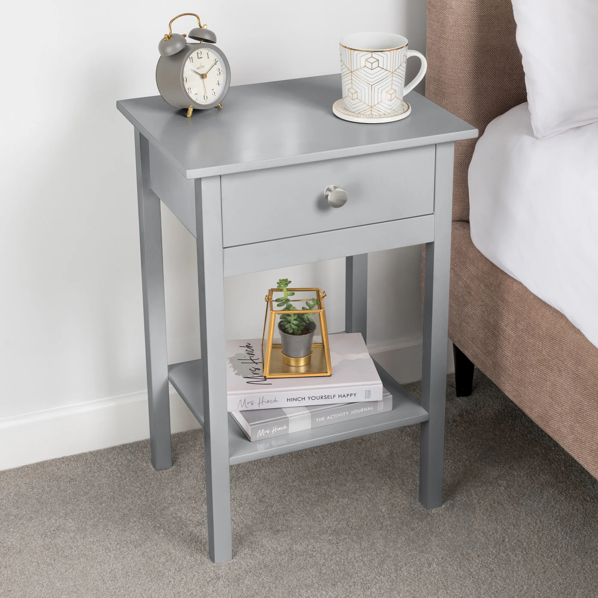Modbury Bedside Table with Shelf - Image 5