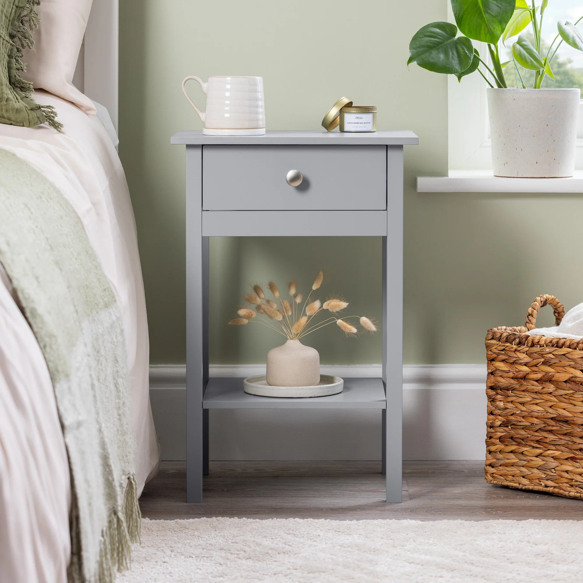Modbury Bedside Table with Shelf - Image 7