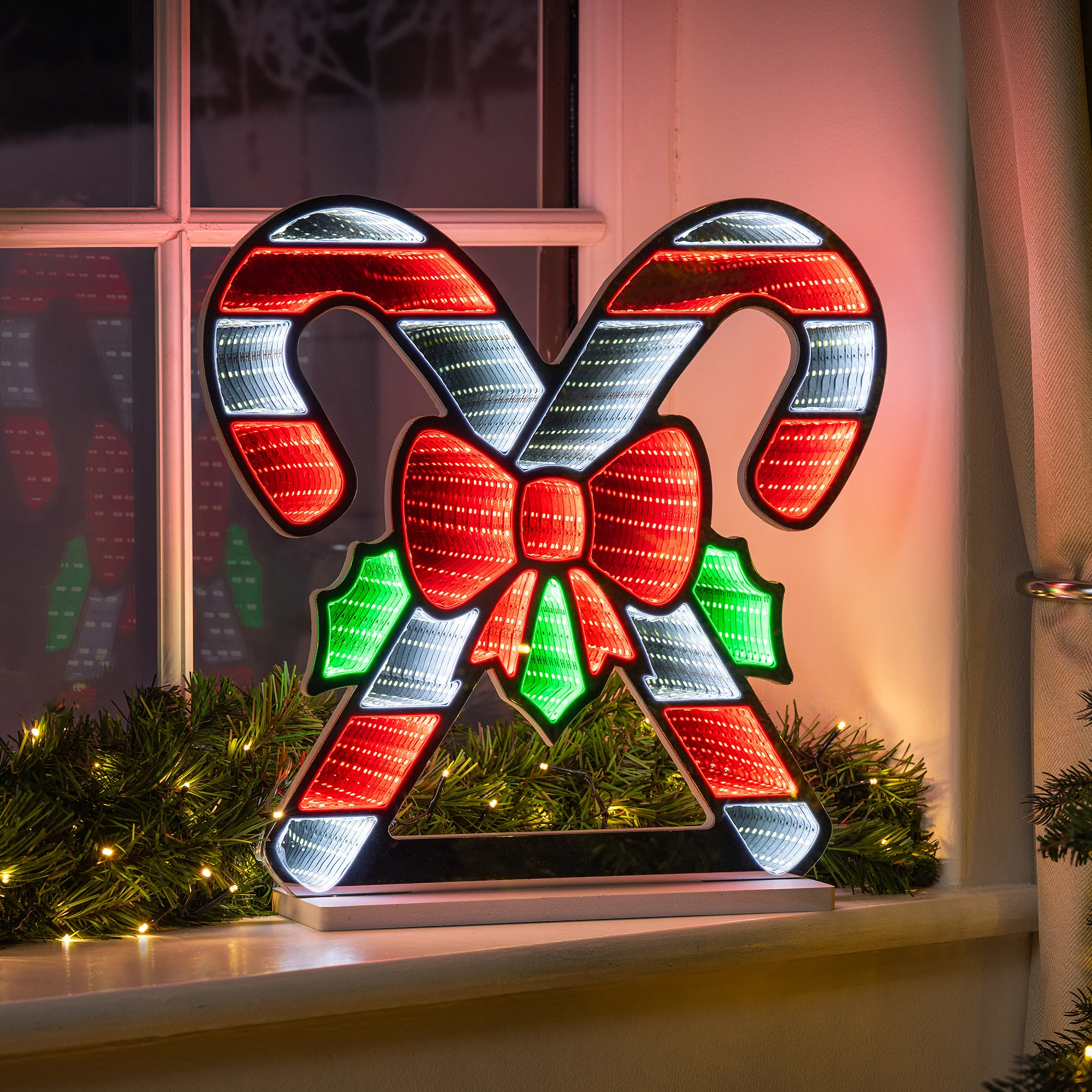 Double Candy Cane Infinity Light - Image 4