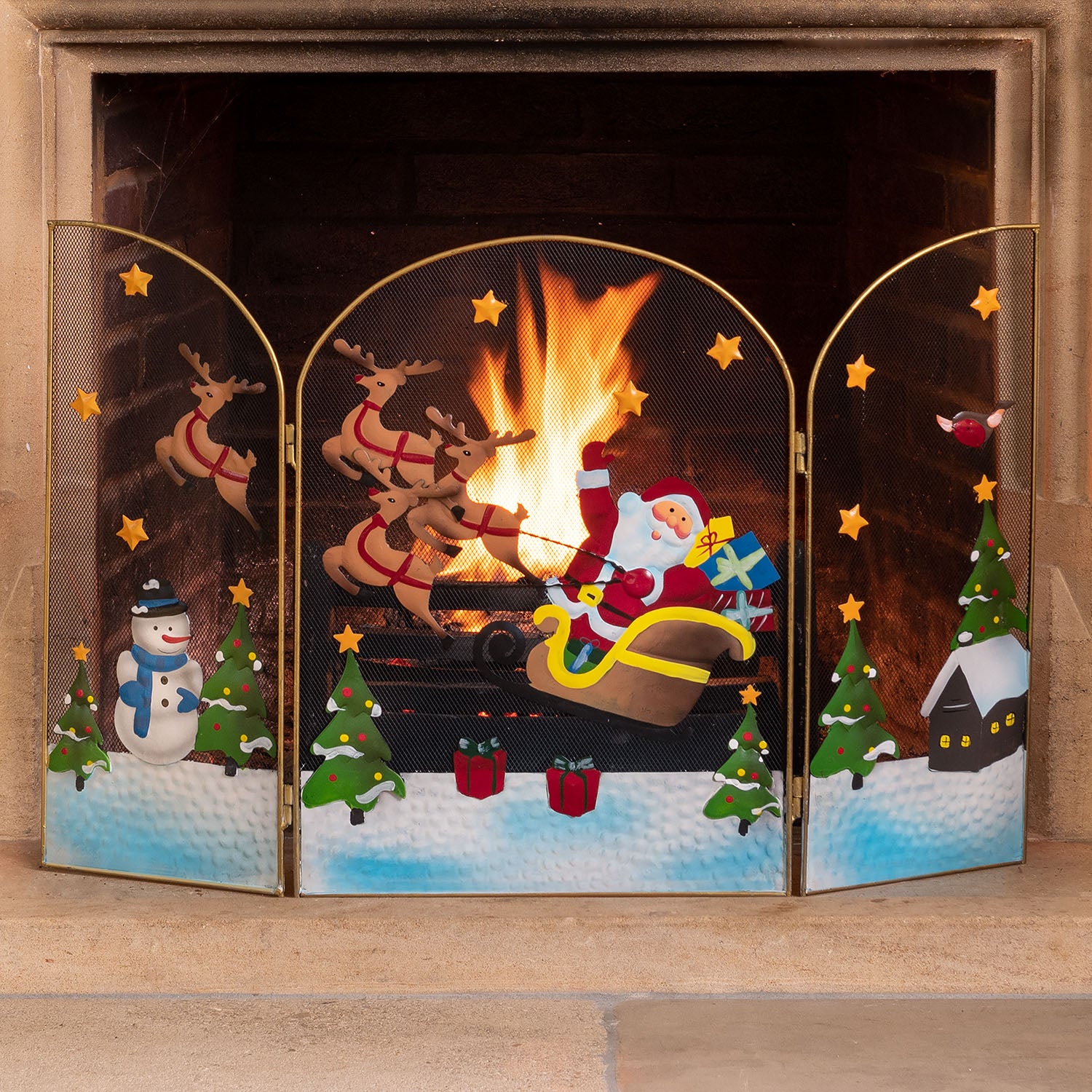 Christmas Fire Guard – 49cm Tall
