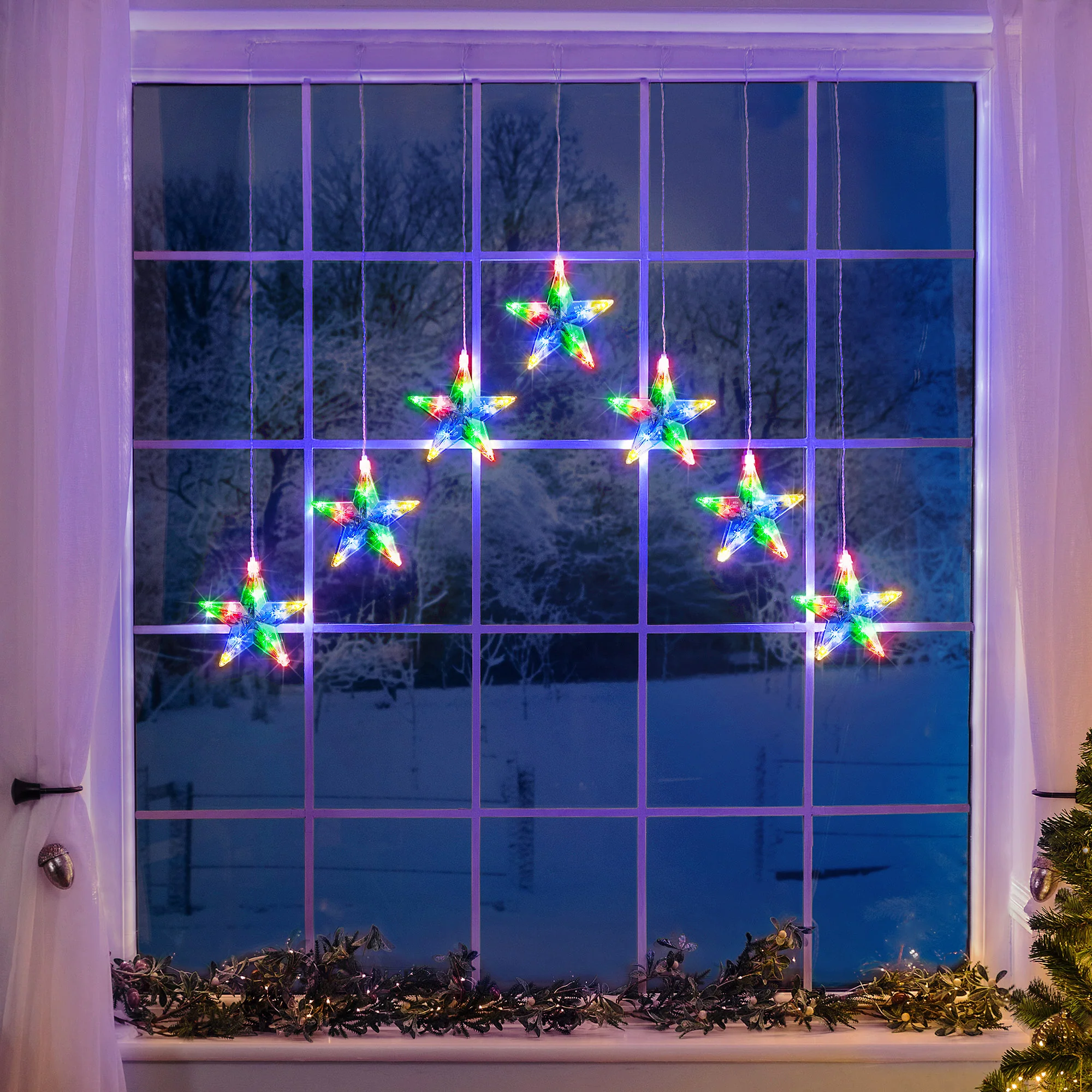 Christmas Star Curtain Lights - Image 5