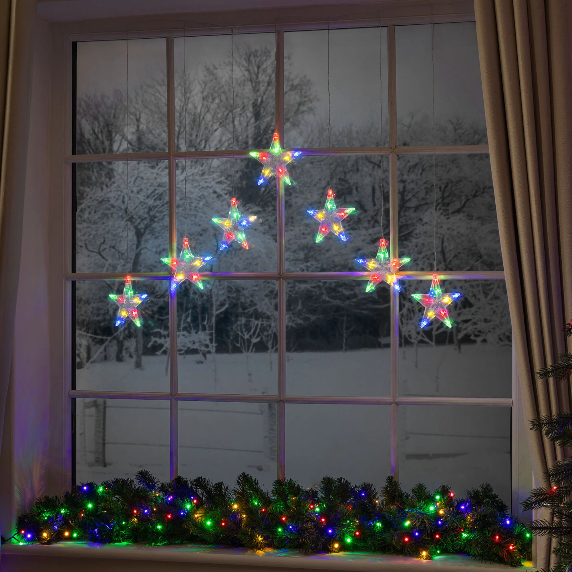 Christmas Star Curtain Lights - Image 6