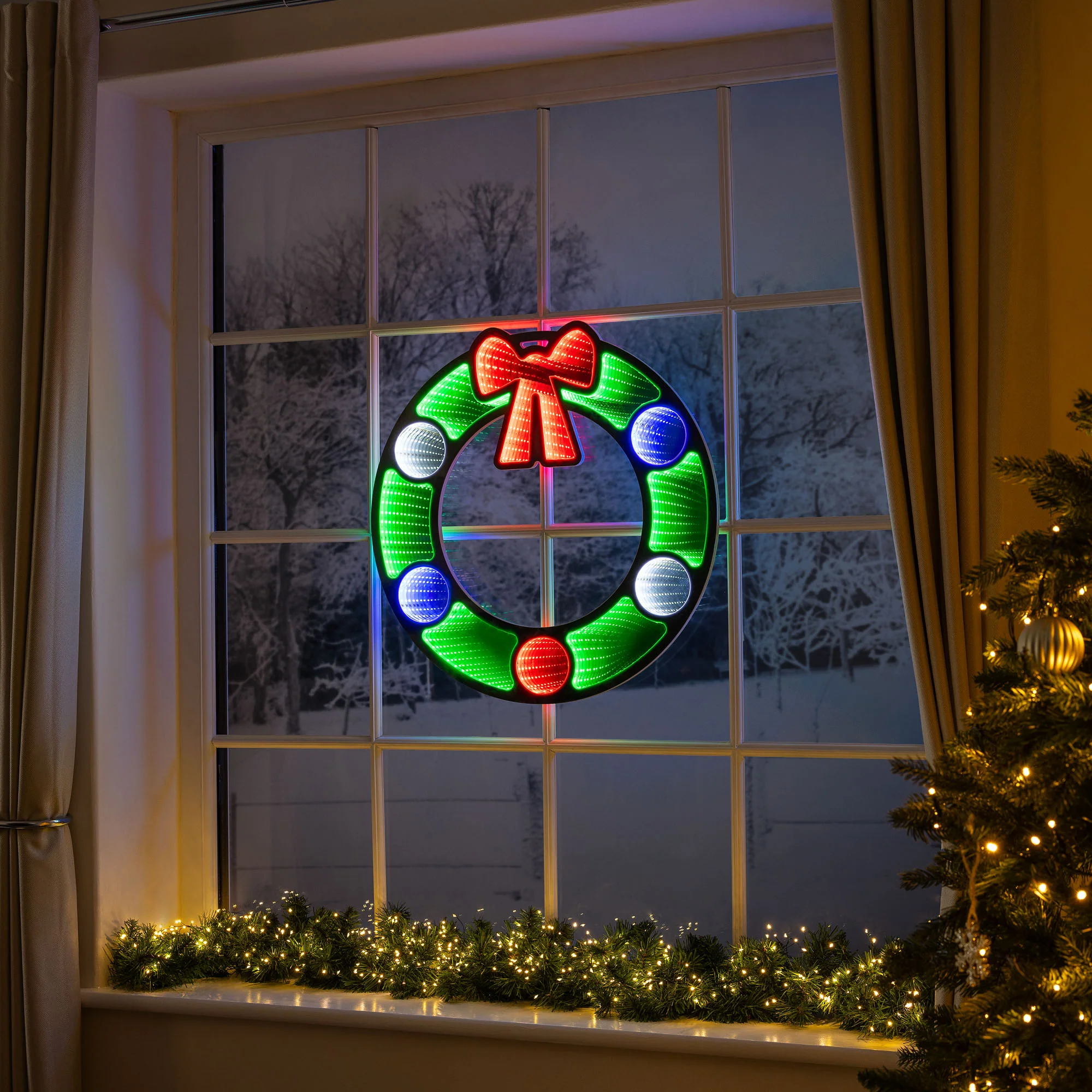 Christmas Wreath Infinity Light (40cm) - Image 3