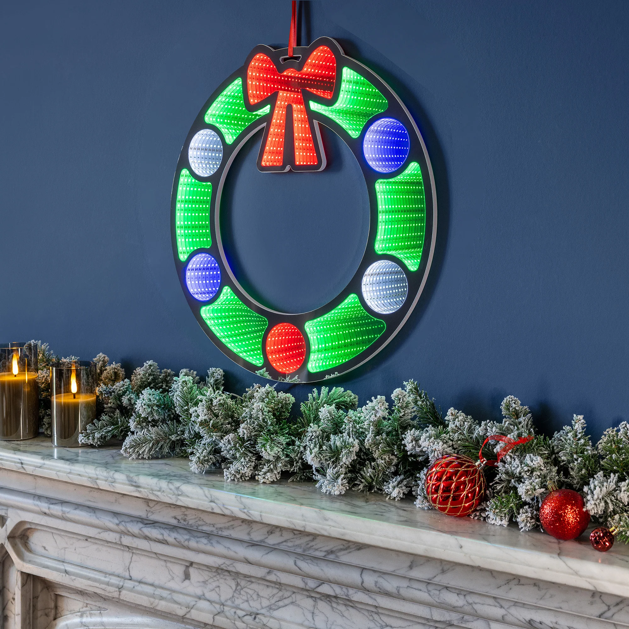 Christmas Wreath Infinity Light (40cm) - Image 4