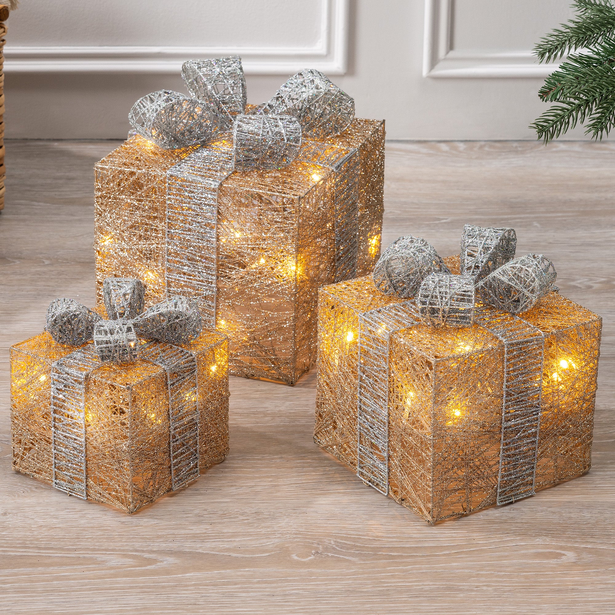 Cotton Light Up Christmas Parcels - Image 9
