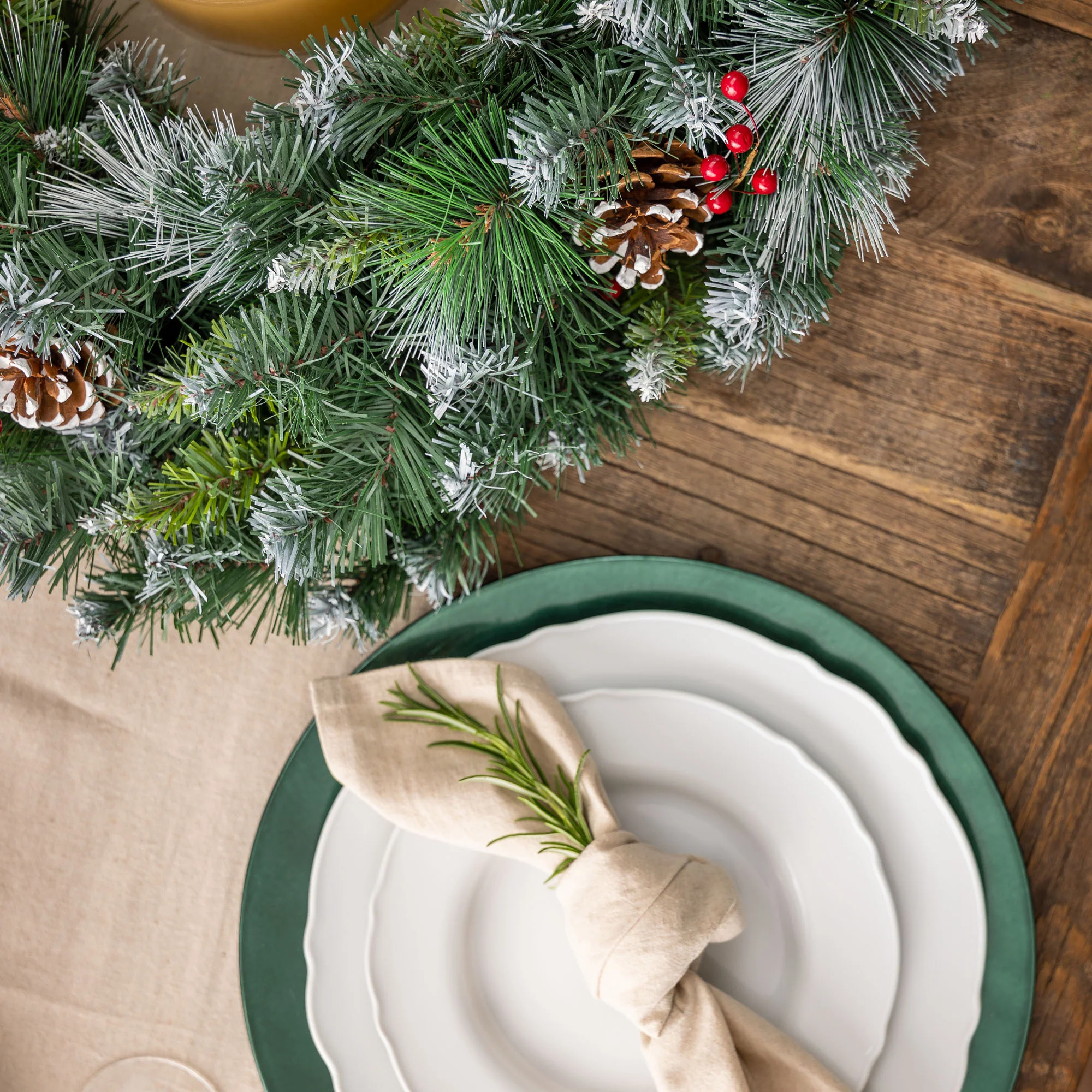 Frosted Berry & Pine Cone Wreath - Image 12