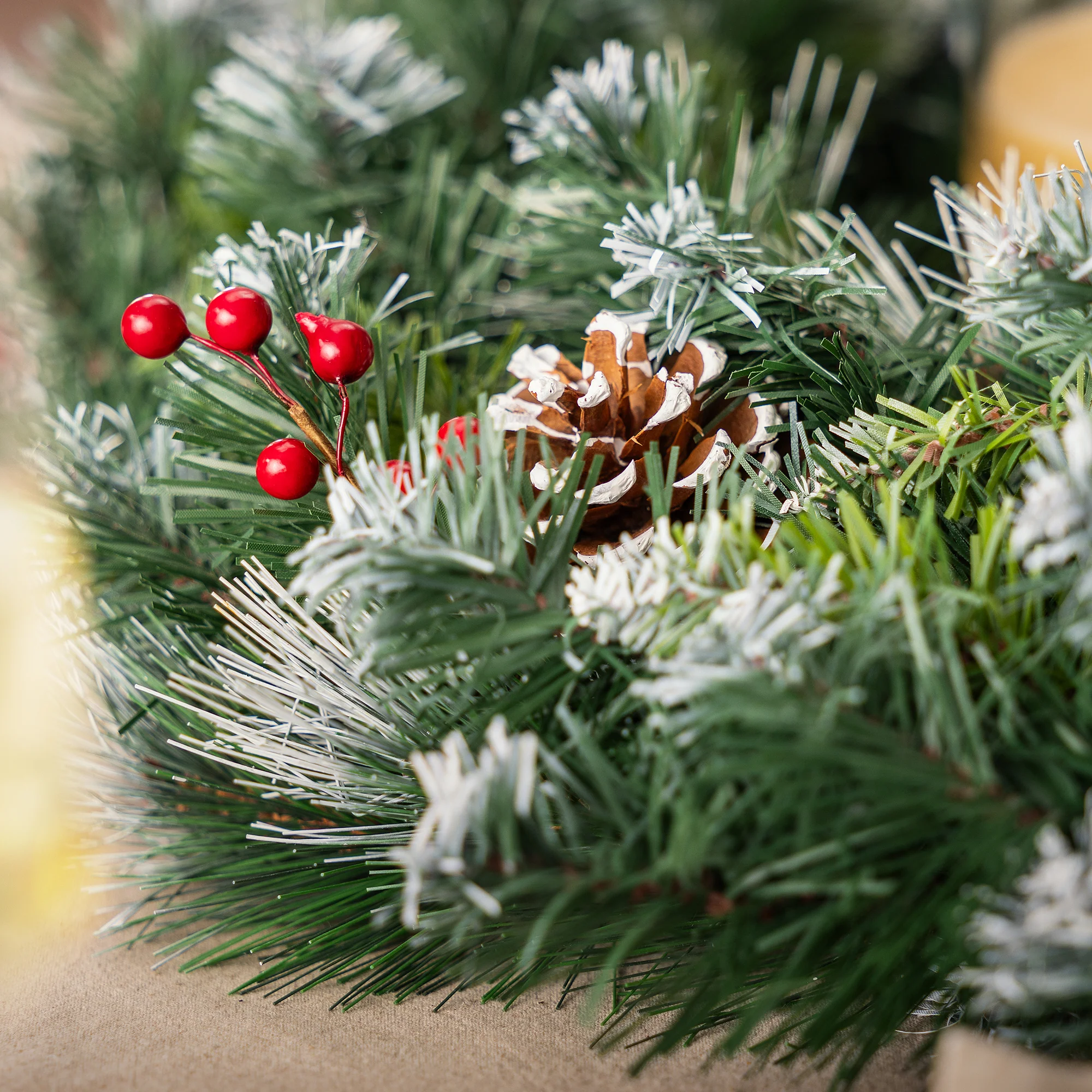 Frosted Berry & Pine Cone Wreath - Image 13