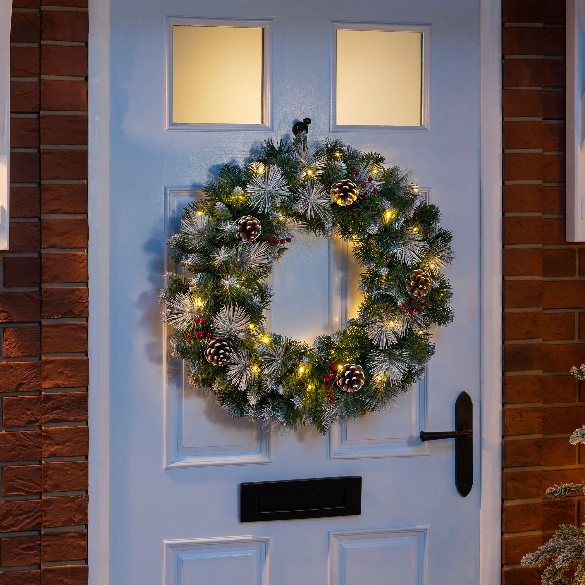 Frosted Berry & Pine Cone Wreath - Image 5