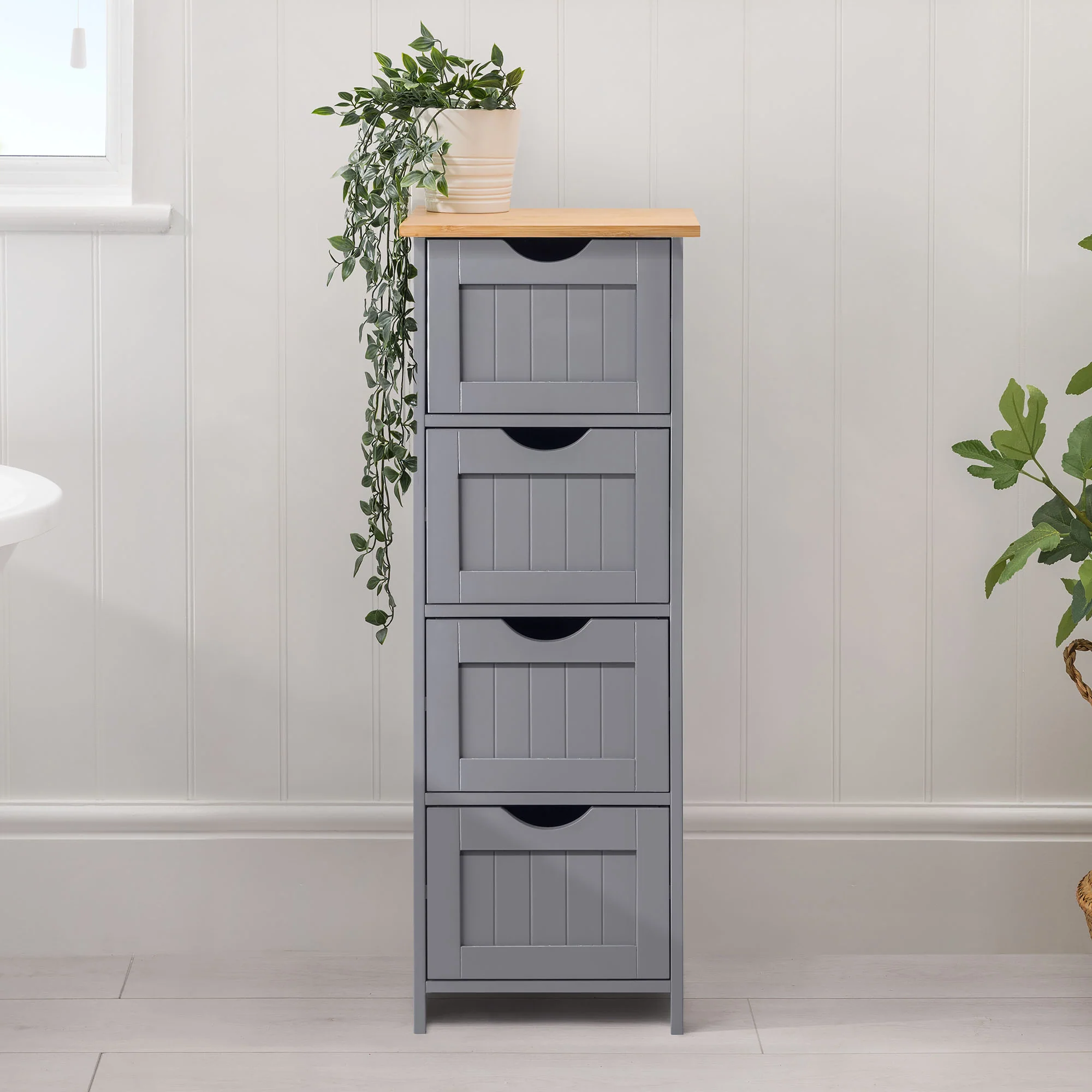 Lustleigh Grey Bathroom Drawer Unit