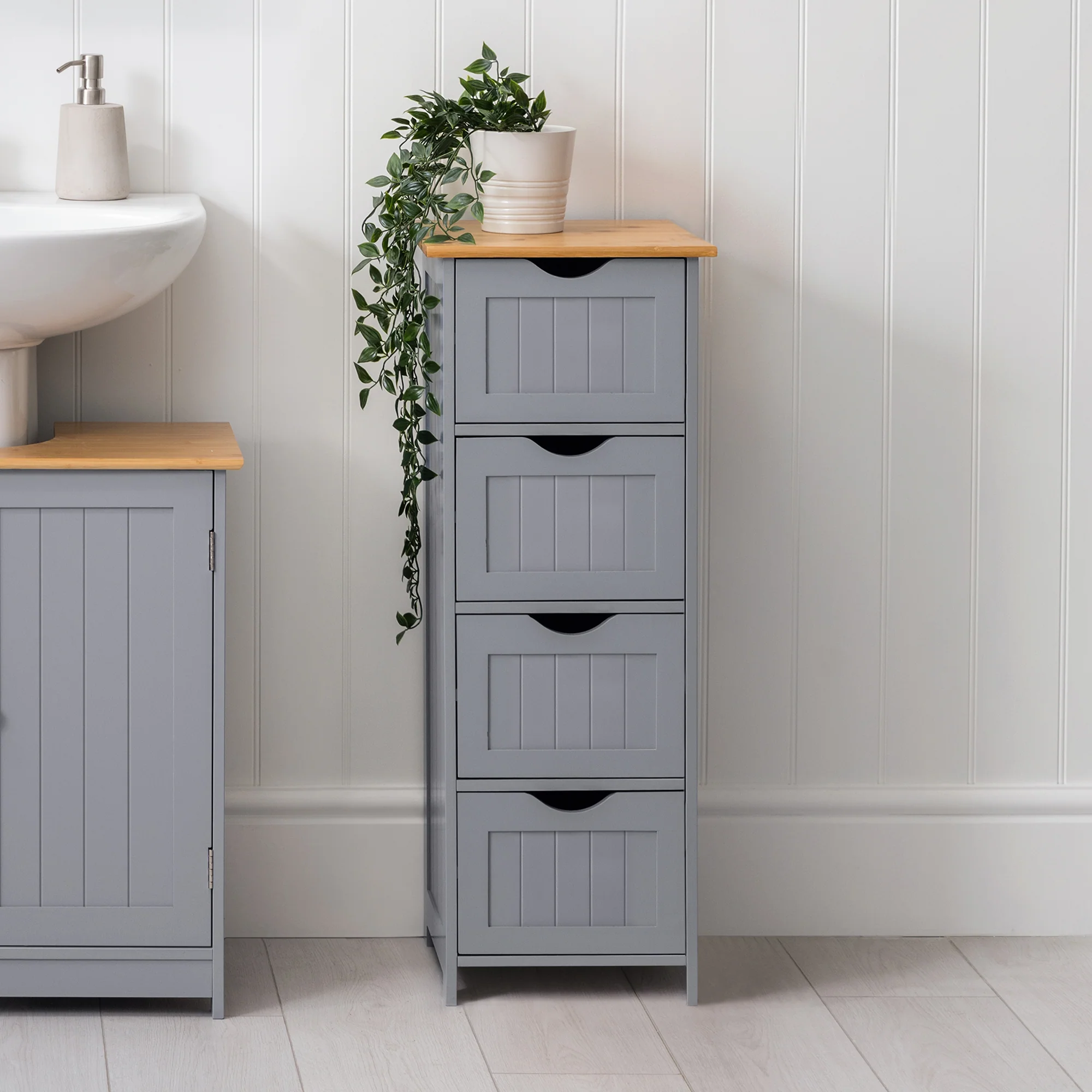 Lustleigh Grey Bathroom Drawer Unit - Image 3