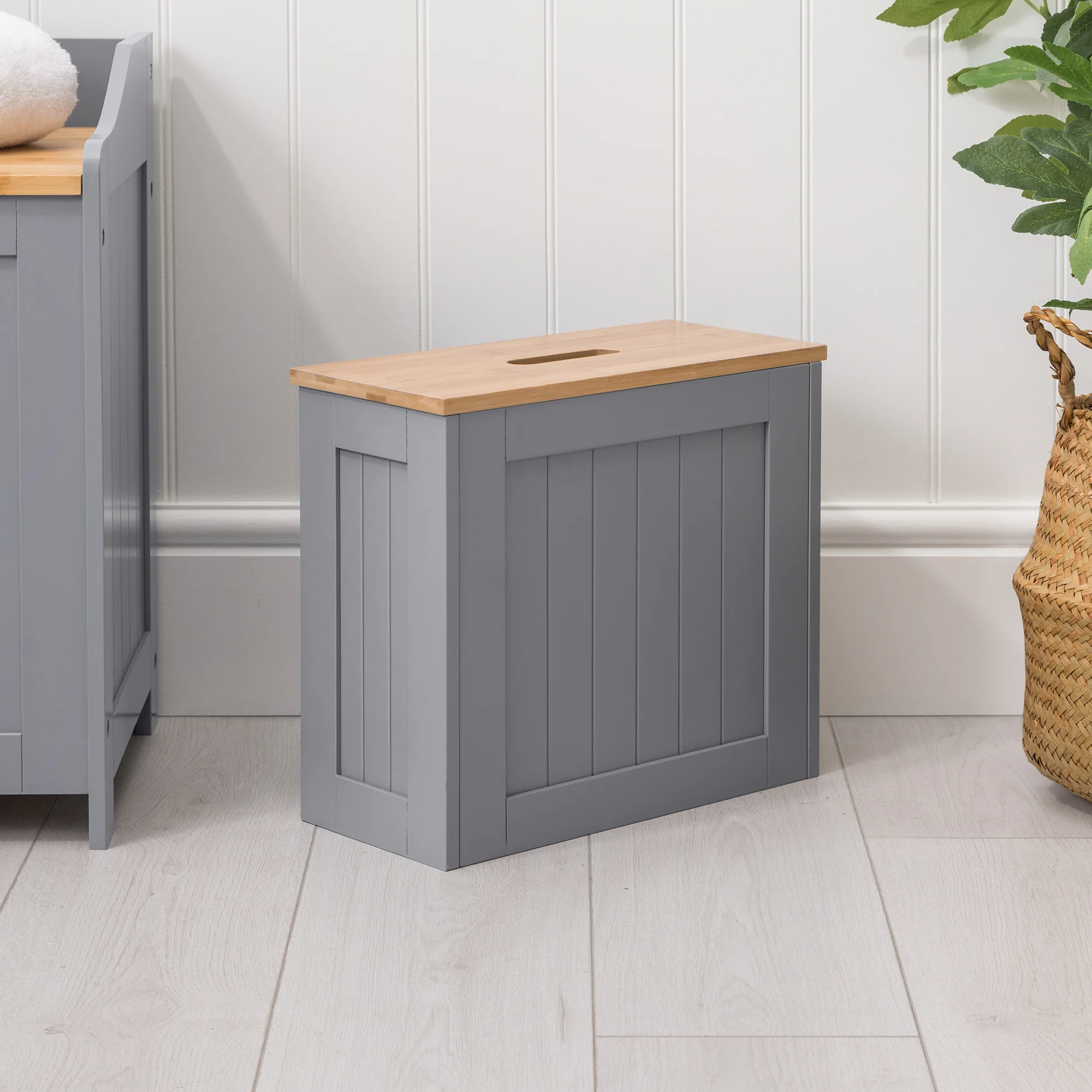 Lustleigh Grey Bathroom Tidy Box