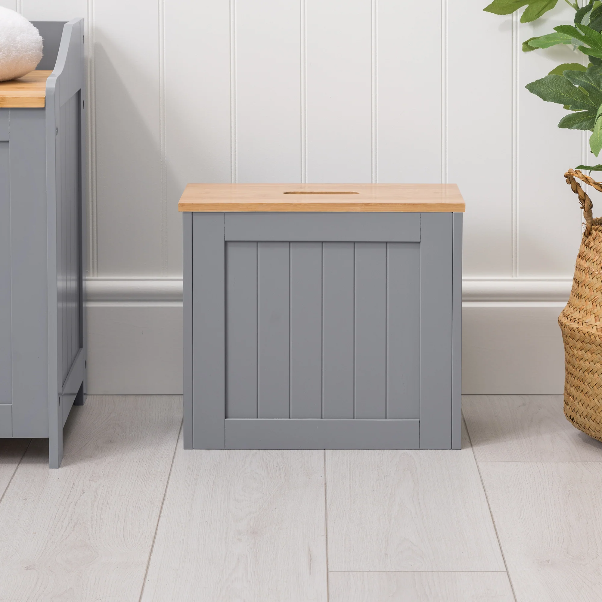 Lustleigh Grey Bathroom Tidy Box - Image 4