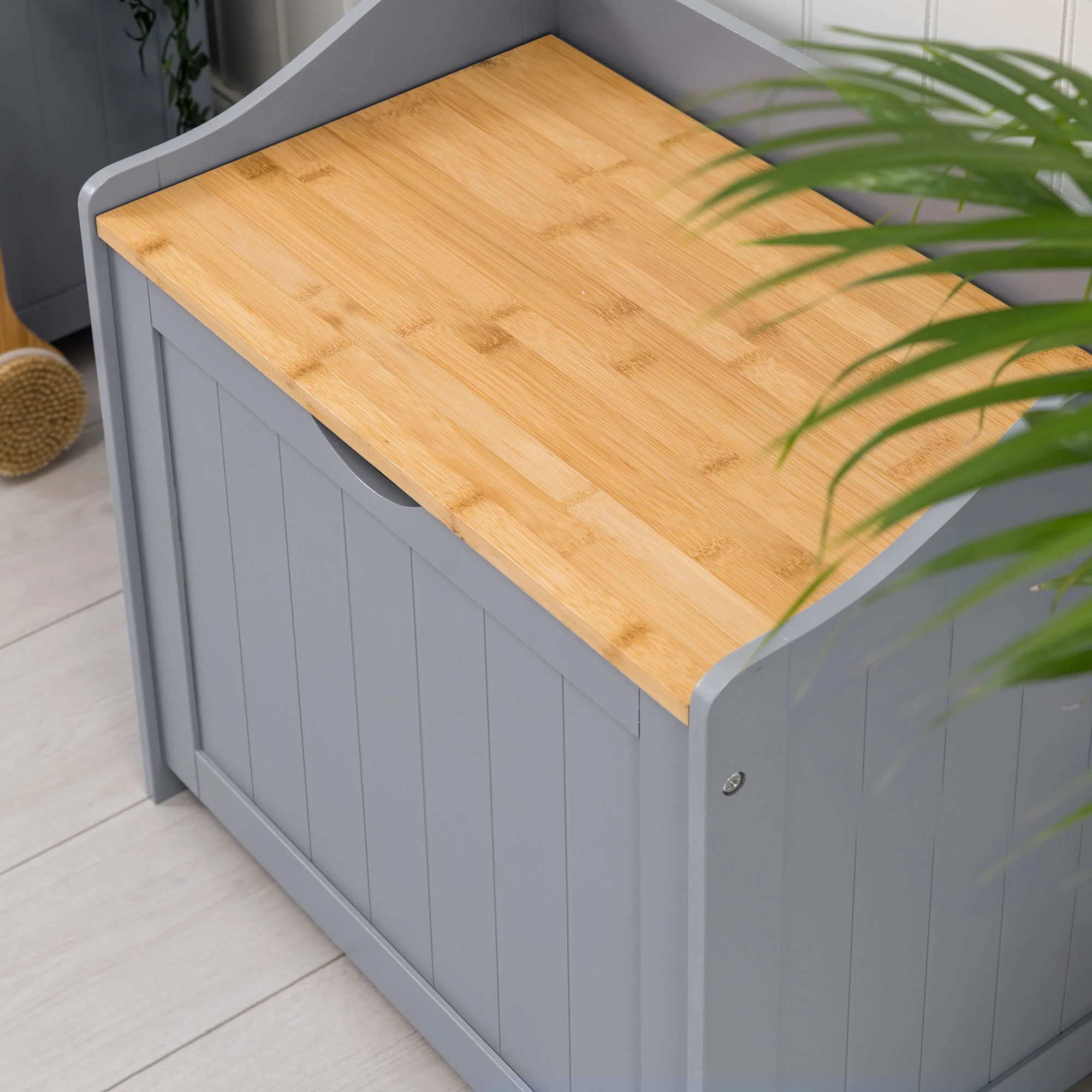 Lustleigh Grey Laundry Box With Lid - Image 3