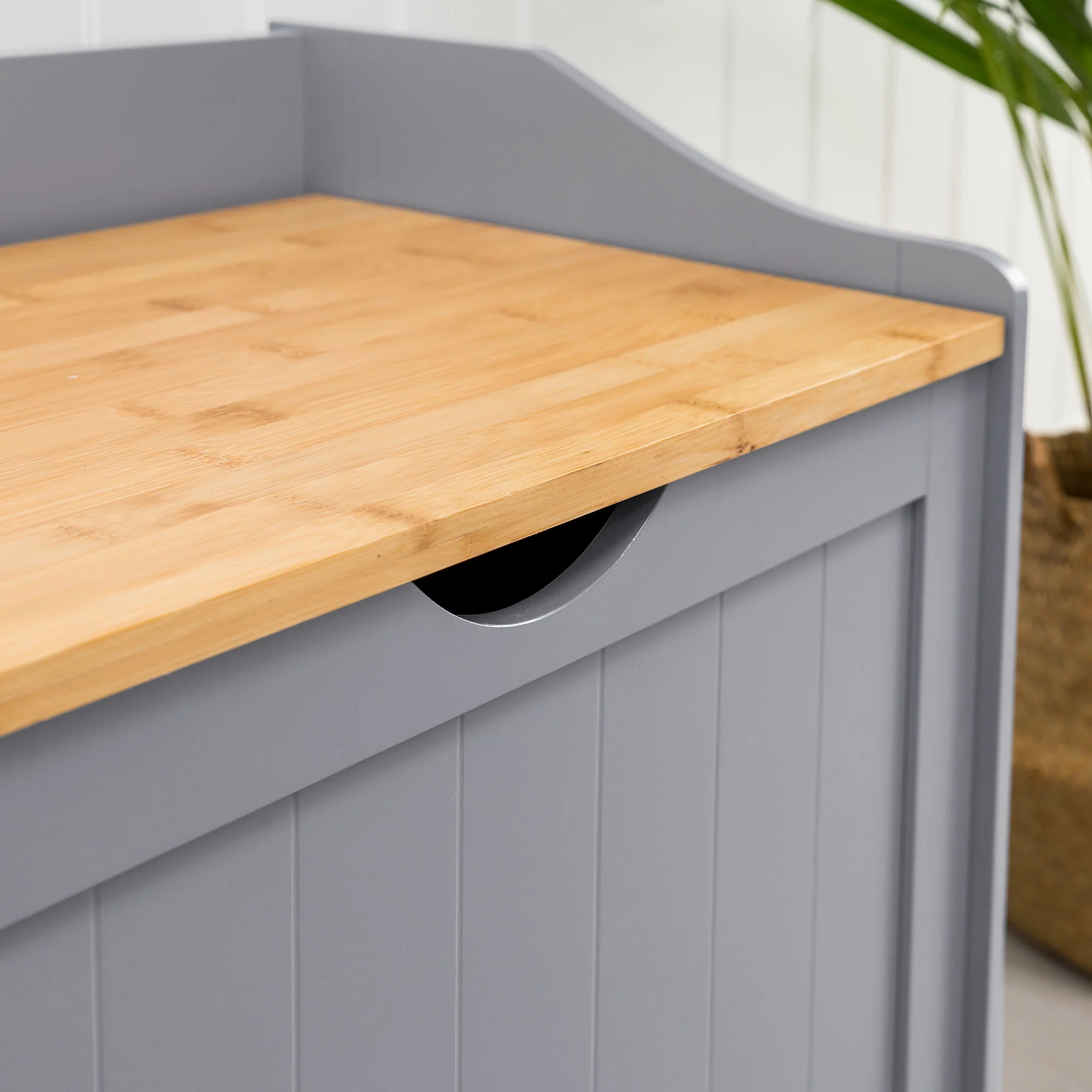 Lustleigh Grey Laundry Box With Lid - Image 4