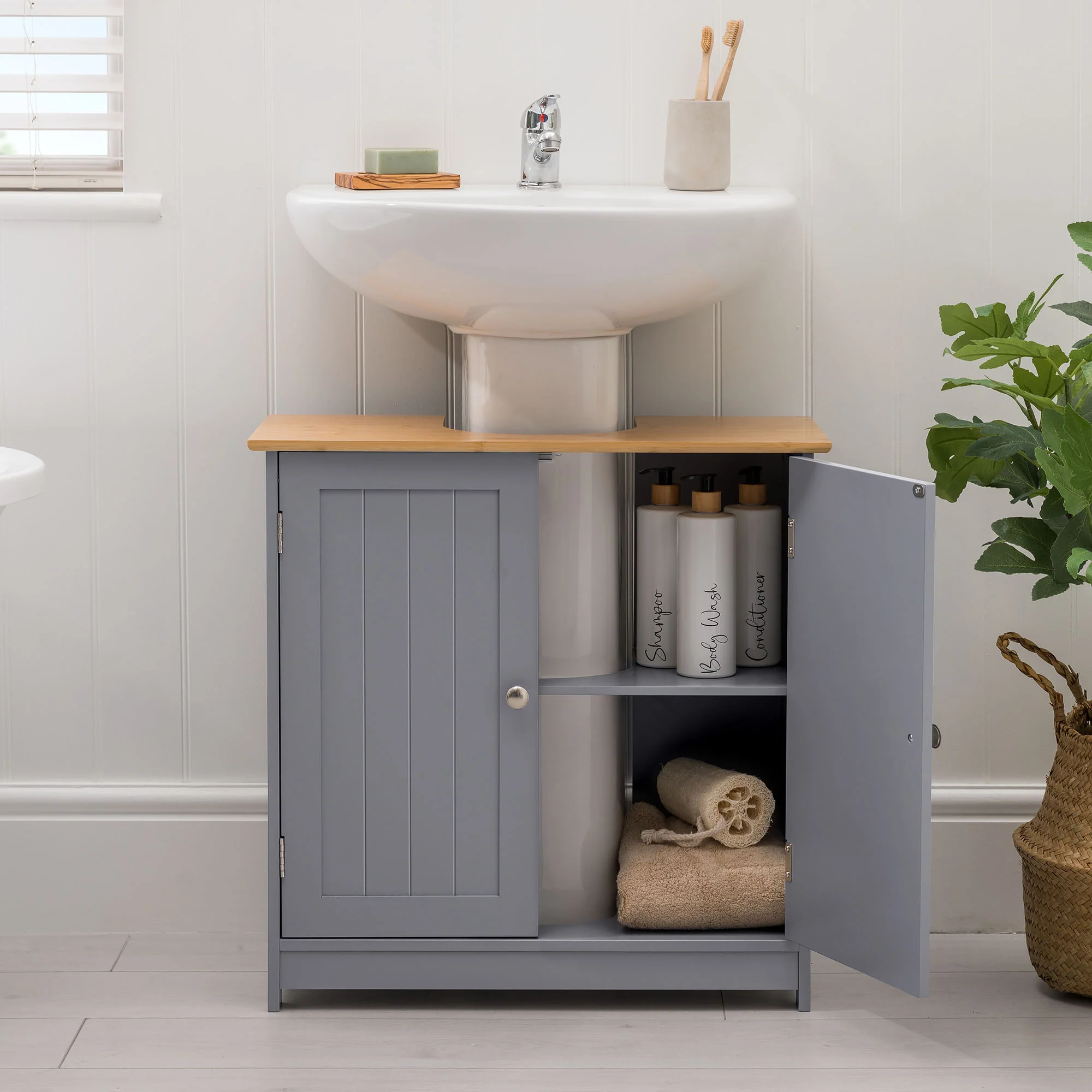 Lustleigh Grey Under Sink Cabinet - Image 4