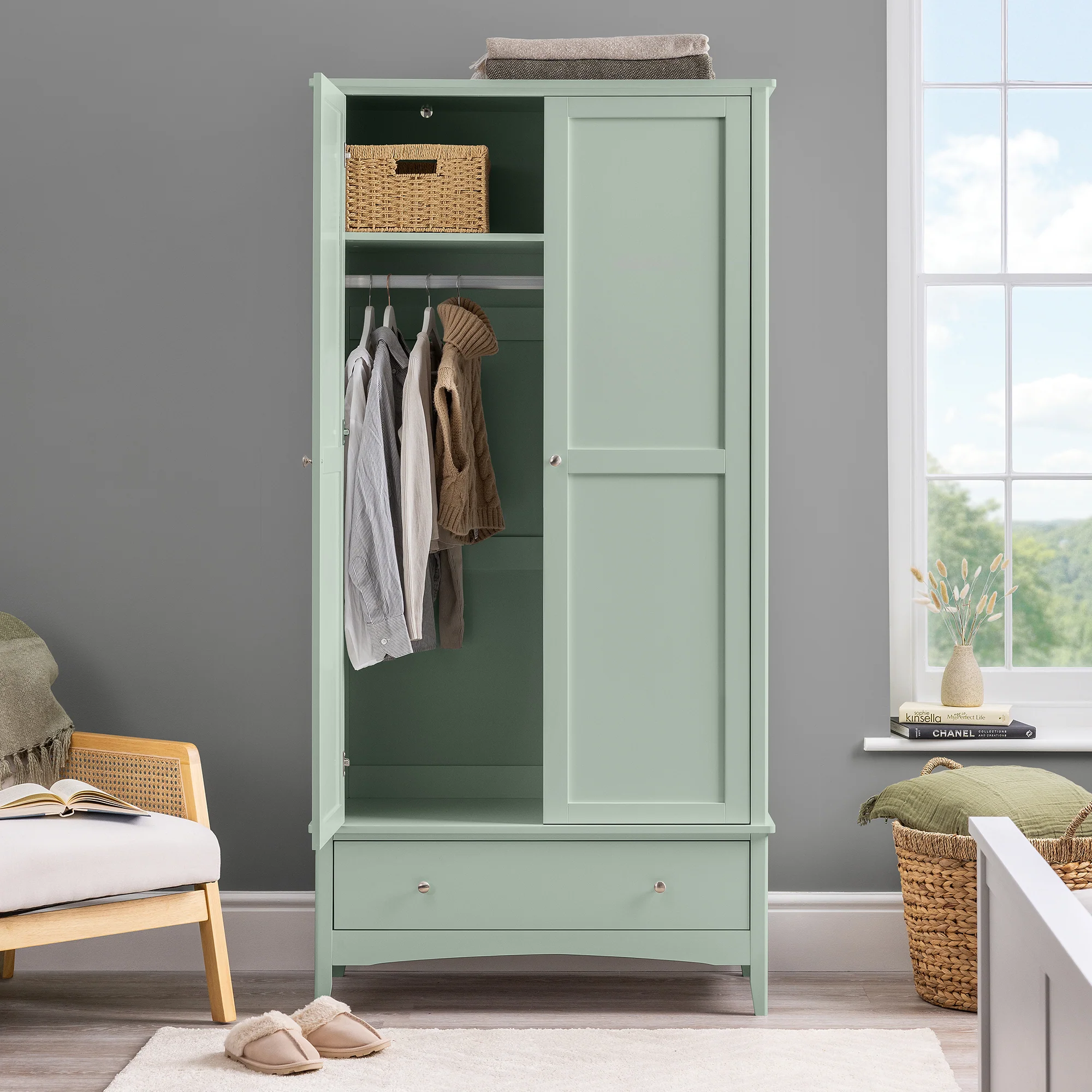 Ilsington Double Wardrobe with Drawer - Image 14