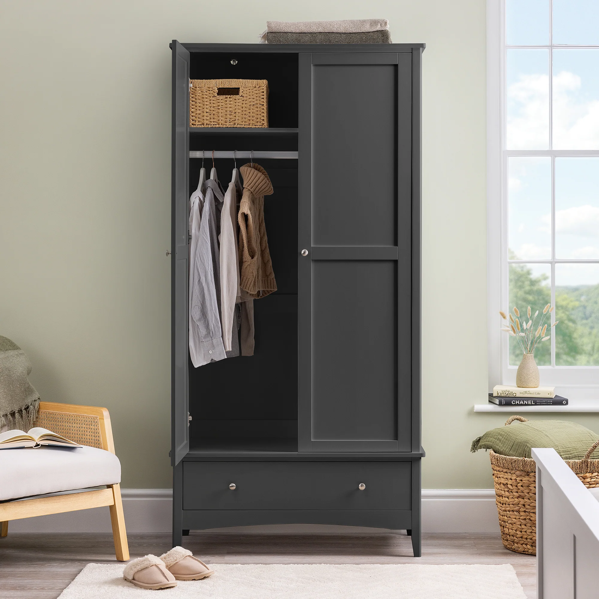 Ilsington Double Wardrobe with Drawer - Image 18